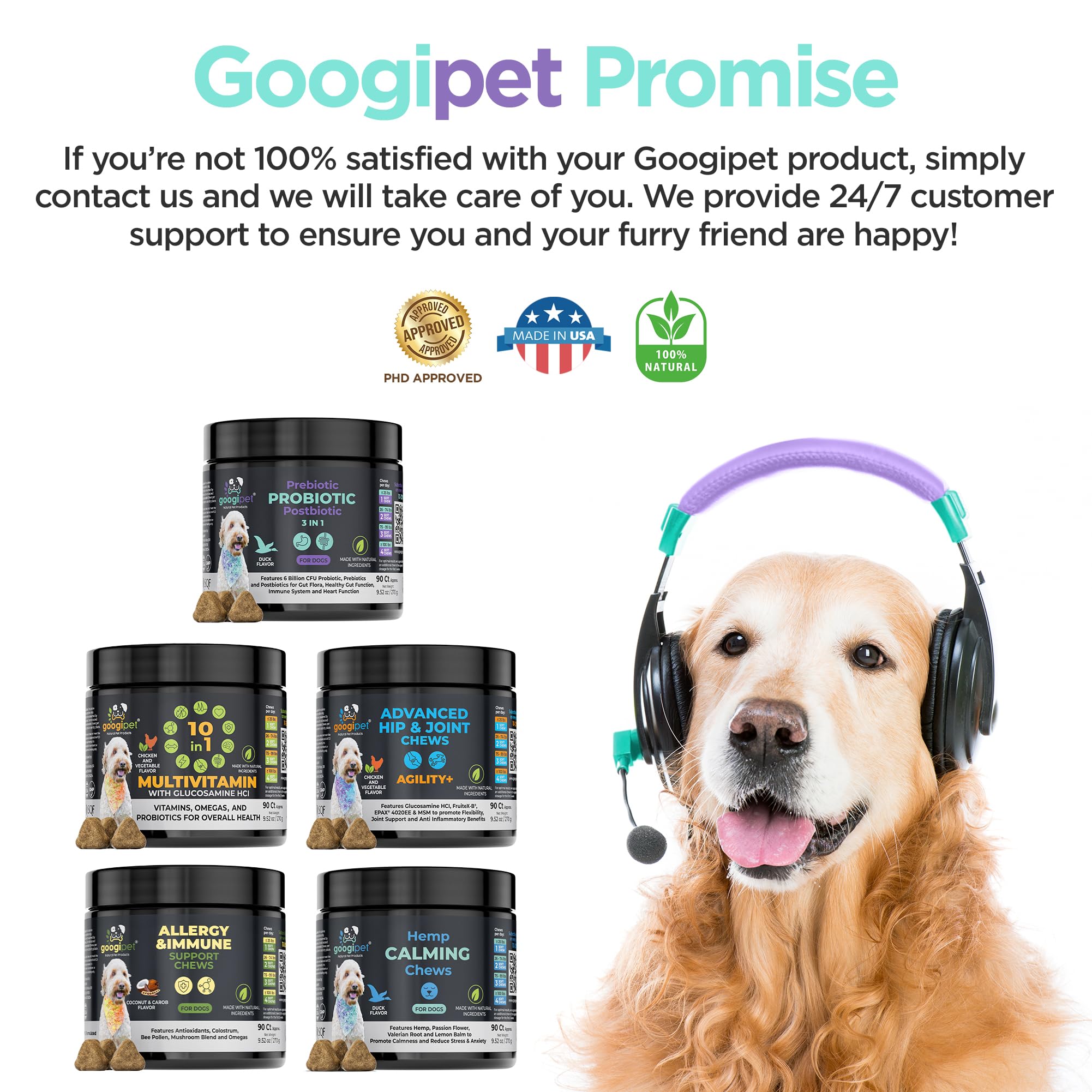 Googipet Probiotics for Dogs Digestive Health - Prebiotics and Probiotics Chews for Dog Yeast Infection Treatment + Digestive Enzymes - Dog Probiotics for Itchy Skin & Ears w/Papaya, Pumpkin, & Fiber GOOGIPET NATURAL PET PRODUCTSAu supplements