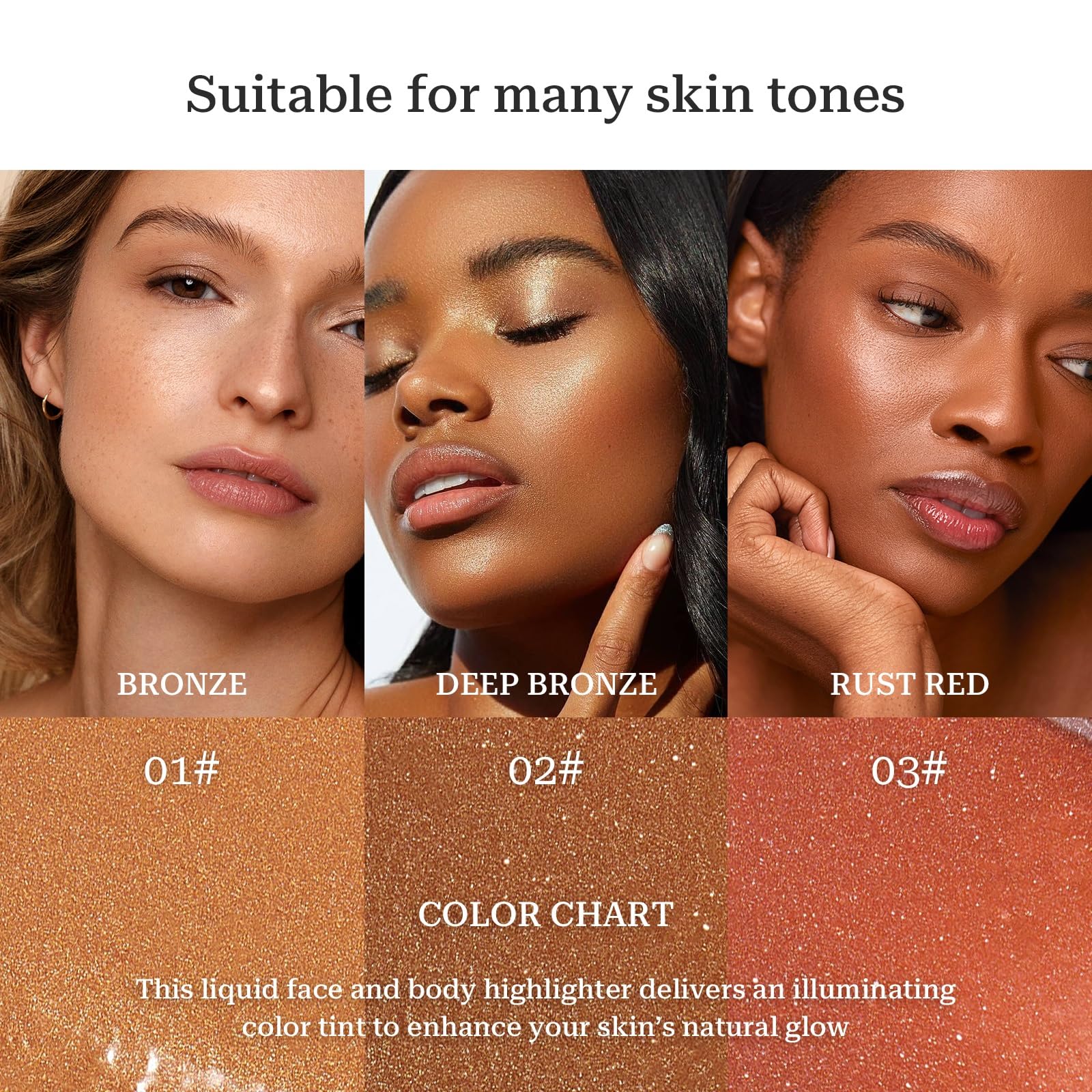 SWETIYOU Bronzing Drops, Lightweight and Non-greasy Liquid Bronzer for Face & Body, Instant Sunshine Glow Serum for Flawless Skin & Radiant Finish (RUST RED) SWETIYOUAu supplements
