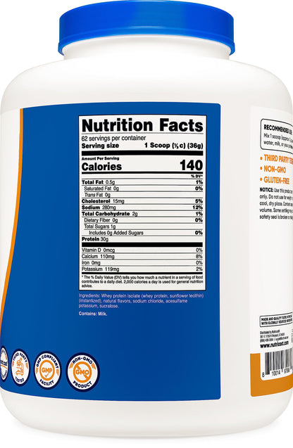 Nutricost Whey Protein Isolate (Salted Caramel, 5LBS) NutricostUS supplements