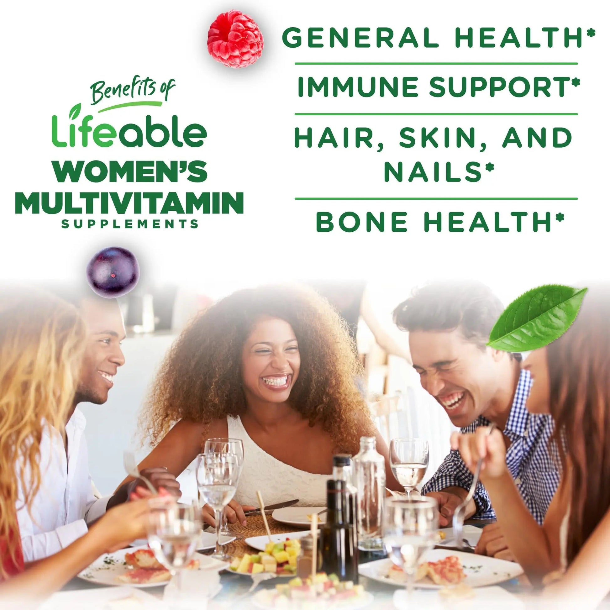 Lifeable Womens Multivitamin Gummy | with Vitamin A, C, D, E, Niacin, B6, Folate, B12, Biotin, Pantothenic Acid, Iodine, Zinc | LifeableAu supplements
