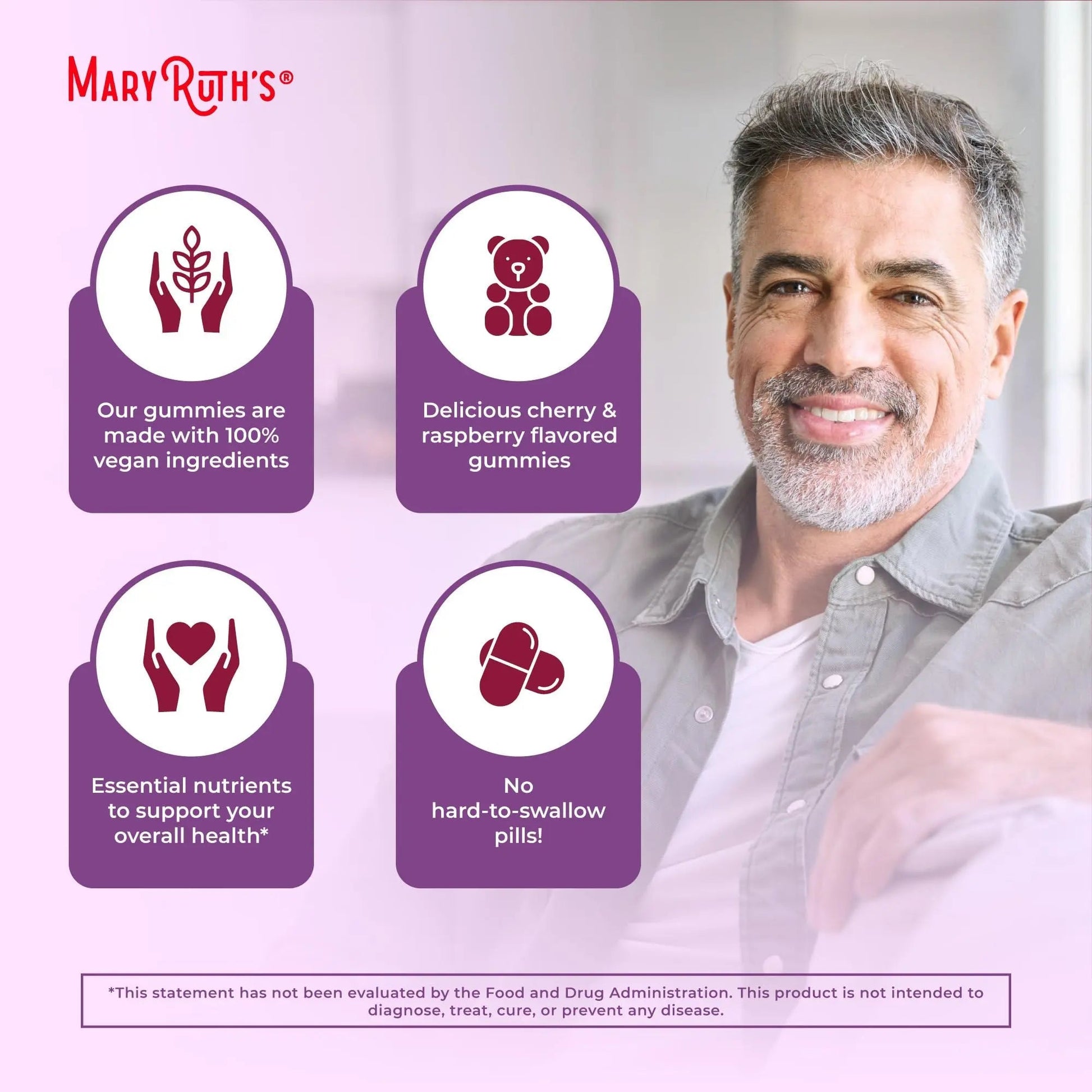MaryRuth Organics Mens Vitamin Gummy | USDA | Vegan | Daily Multivitamins for Immune Support MaryRuth OrganicsAu supplements