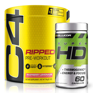C4 Ripped & SuperHD, The Thermogenic Bundle, C4 Ripped Pre Workout Powder CellucorUS supplements