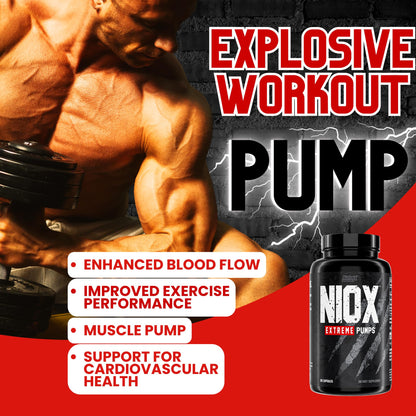 Nutrex Research NIOX Extreme Pumps - 180-Count Pre-Workout Pump Supplement Nutrex ResearchUS supplements
