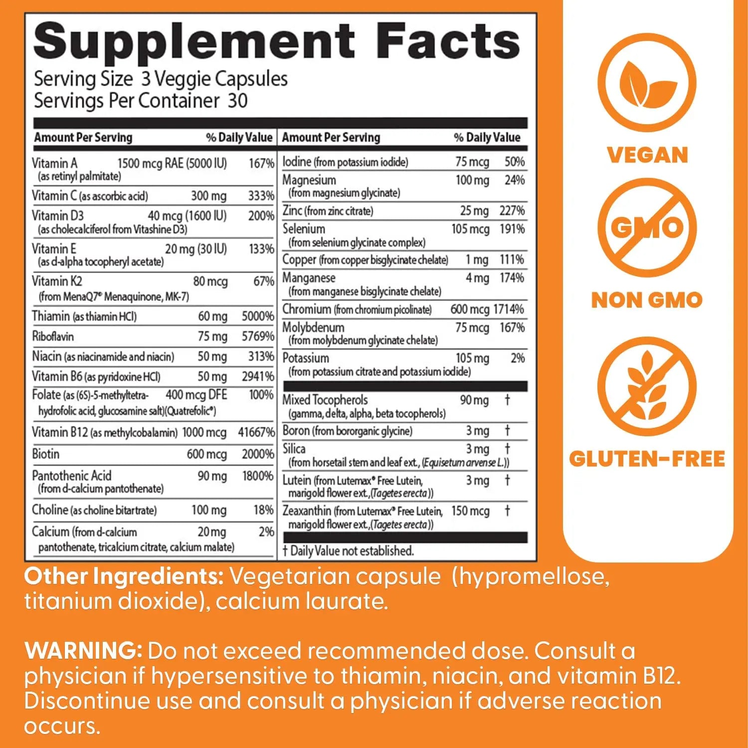 Doctors Best Multi-Vitamin Mineral Complex, Comprehensive Health Support, Non-GMO, Gluten Free, Vegan 90 Veggie Capsules Doctor's BESTAu supplements