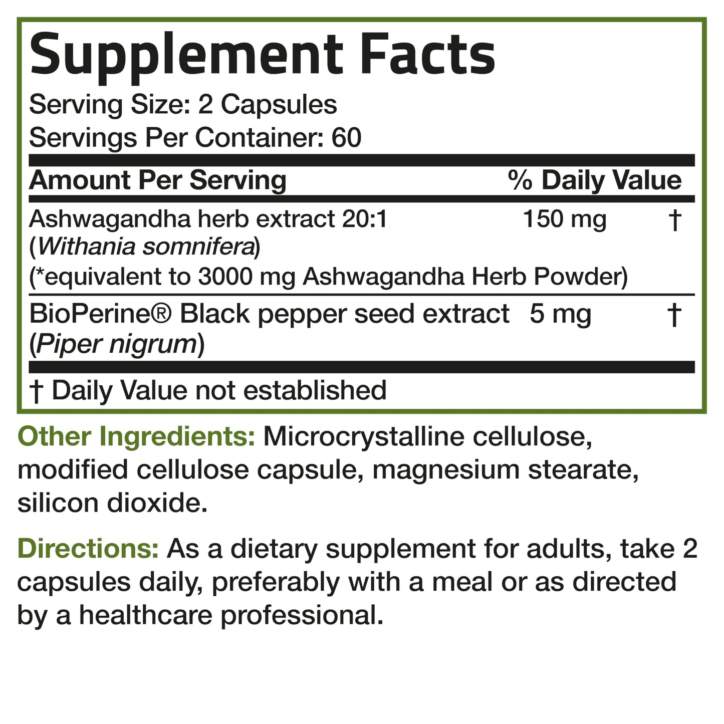 Bronson Ashwagandha Extra Strength Stress & Mood Support with BioPerine BronsonUS supplements