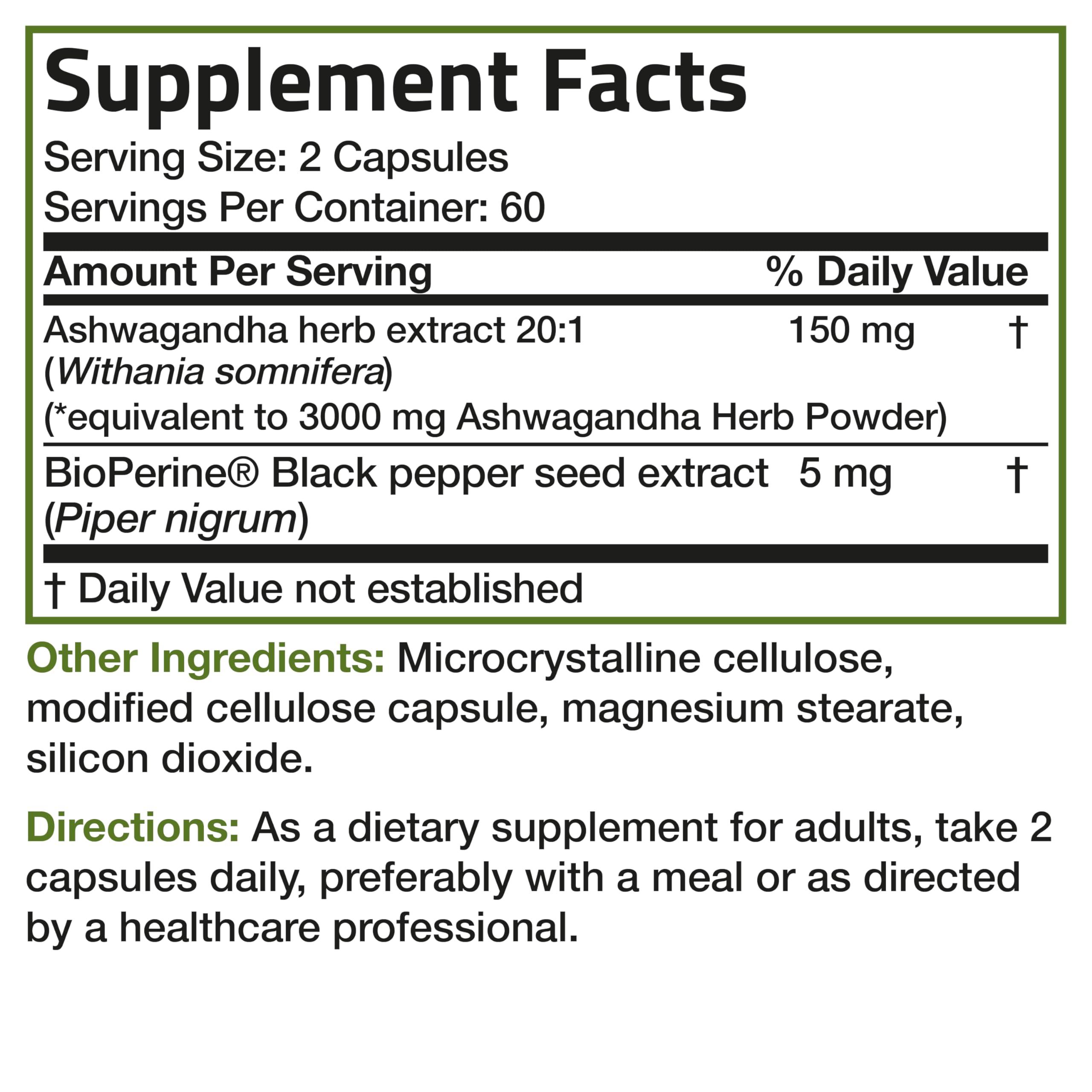 Bronson Ashwagandha Extra Strength Stress & Mood Support with BioPerine BronsonAu supplements