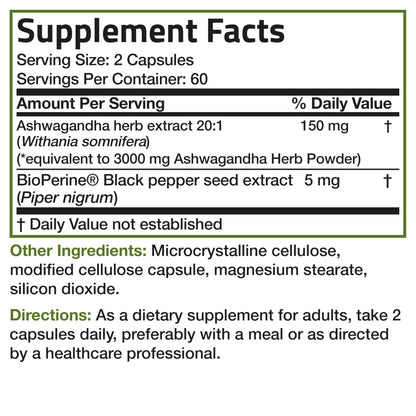 Bronson Ashwagandha Extra Strength Stress & Mood Support with BioPerine BronsonUS supplements