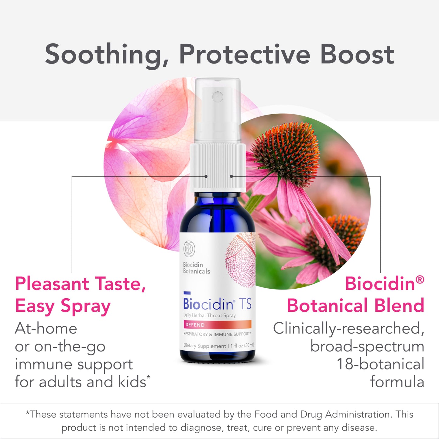Biocidin Throat Spray - Throat Numbing Spray for Immune Support with Biocidin Blend - Clinically Researched, Fast-Acting for Seasonal Aid or Travel - Support Upper Respiratory Tract (1 fl oz) Bio-Botanical ResearchUS supplements
