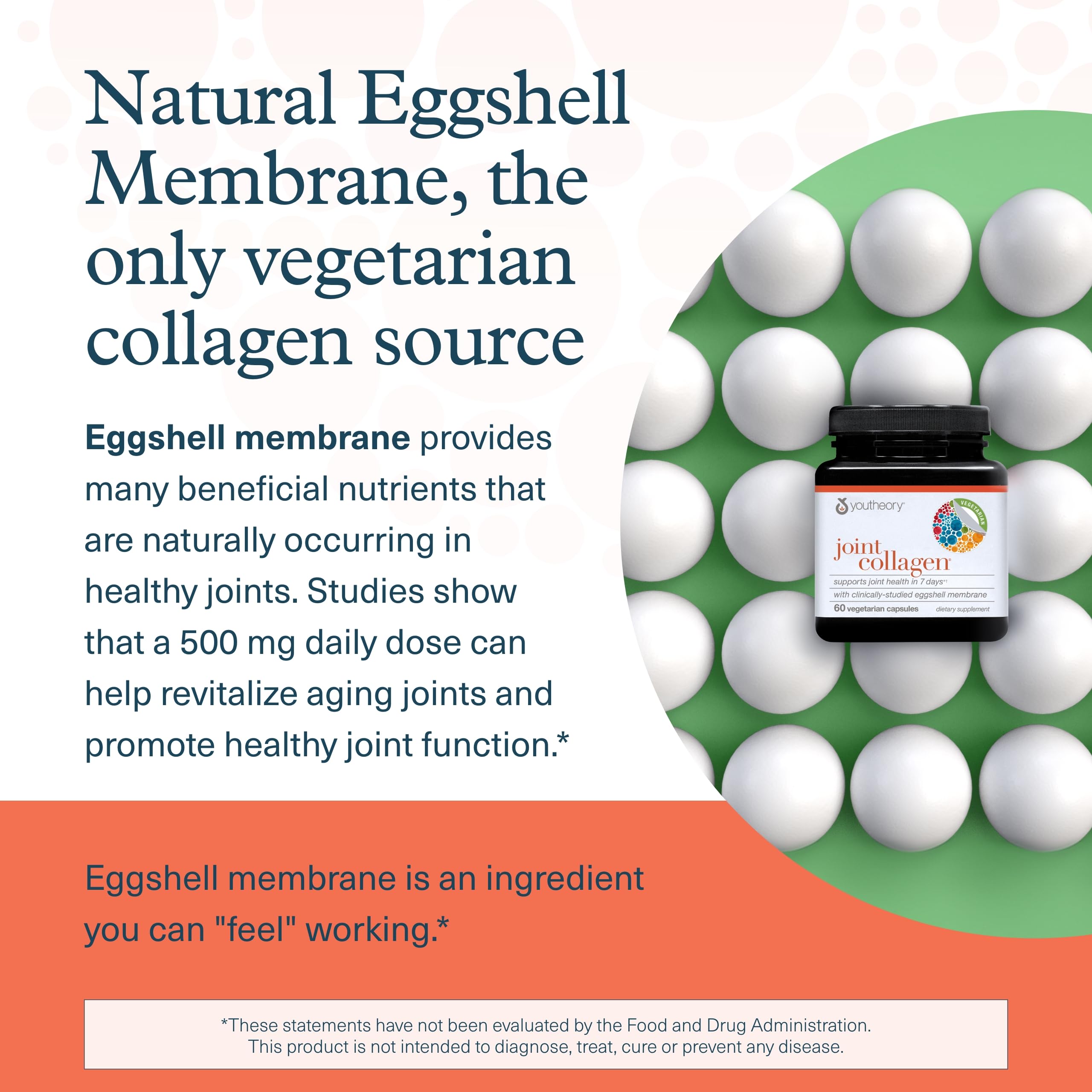 Youtheory Joint Collagen - Vegetarian Collagen Supplement with NEM Eggshell Membrane & Boswellia Extract - Dairy, Soy & Gluten Free - 60 Vegetarian Capsules YoutheoryAu supplements
