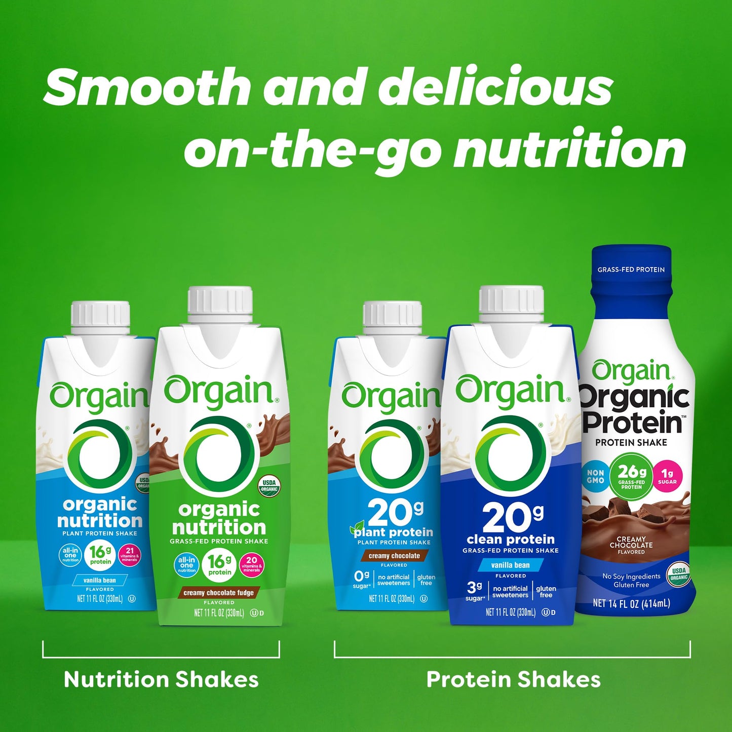 Orgain Organic Nutritional Protein Shake, Vanilla Bean - 16g Grass Fed Whey Protein OrgainUS supplements