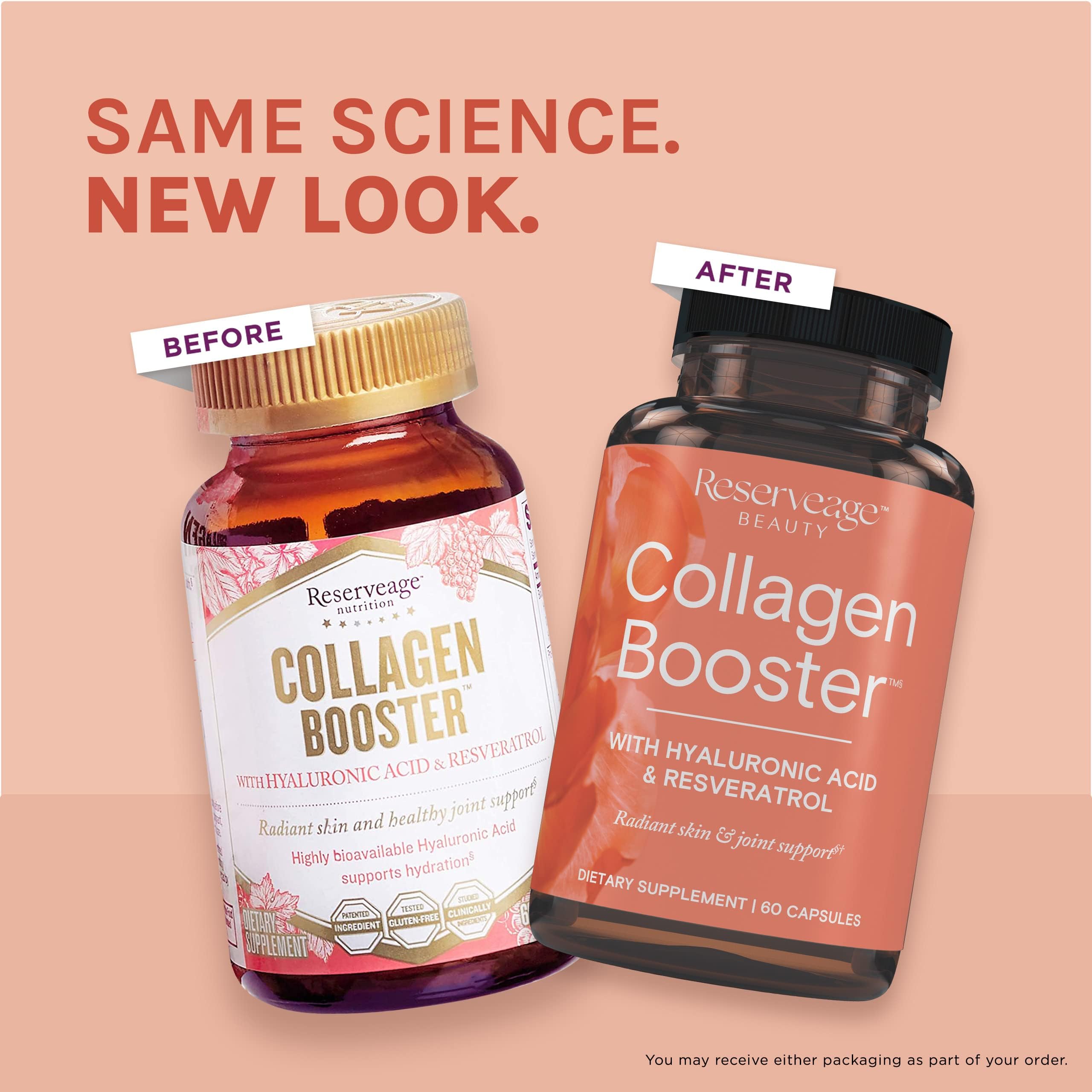 Reserveage Ultra Collagen Booster & Keratin Hair Booster - Features Dermaval, Biotin & Resveratrol - Support Hair & Skin - 60 Ultra Collagen Capsules, 60 Keratin Capsules Reserveage NutritionAu supplements