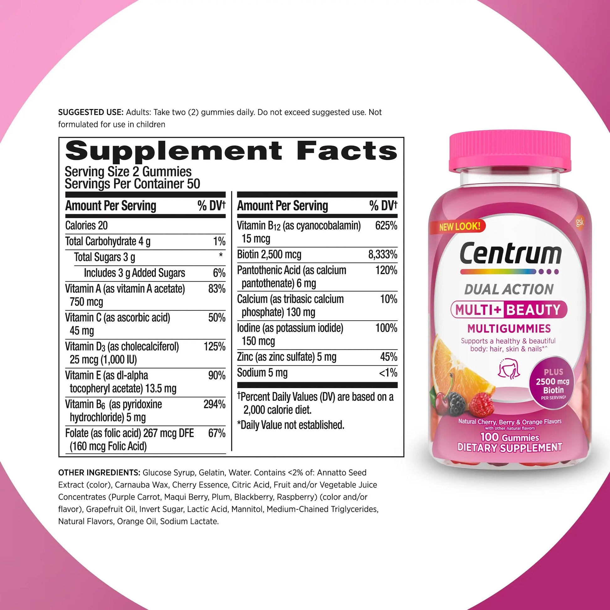 Centrum Multivitamin Gummy, 100 Count (Pack of 1) CentrumAu supplements