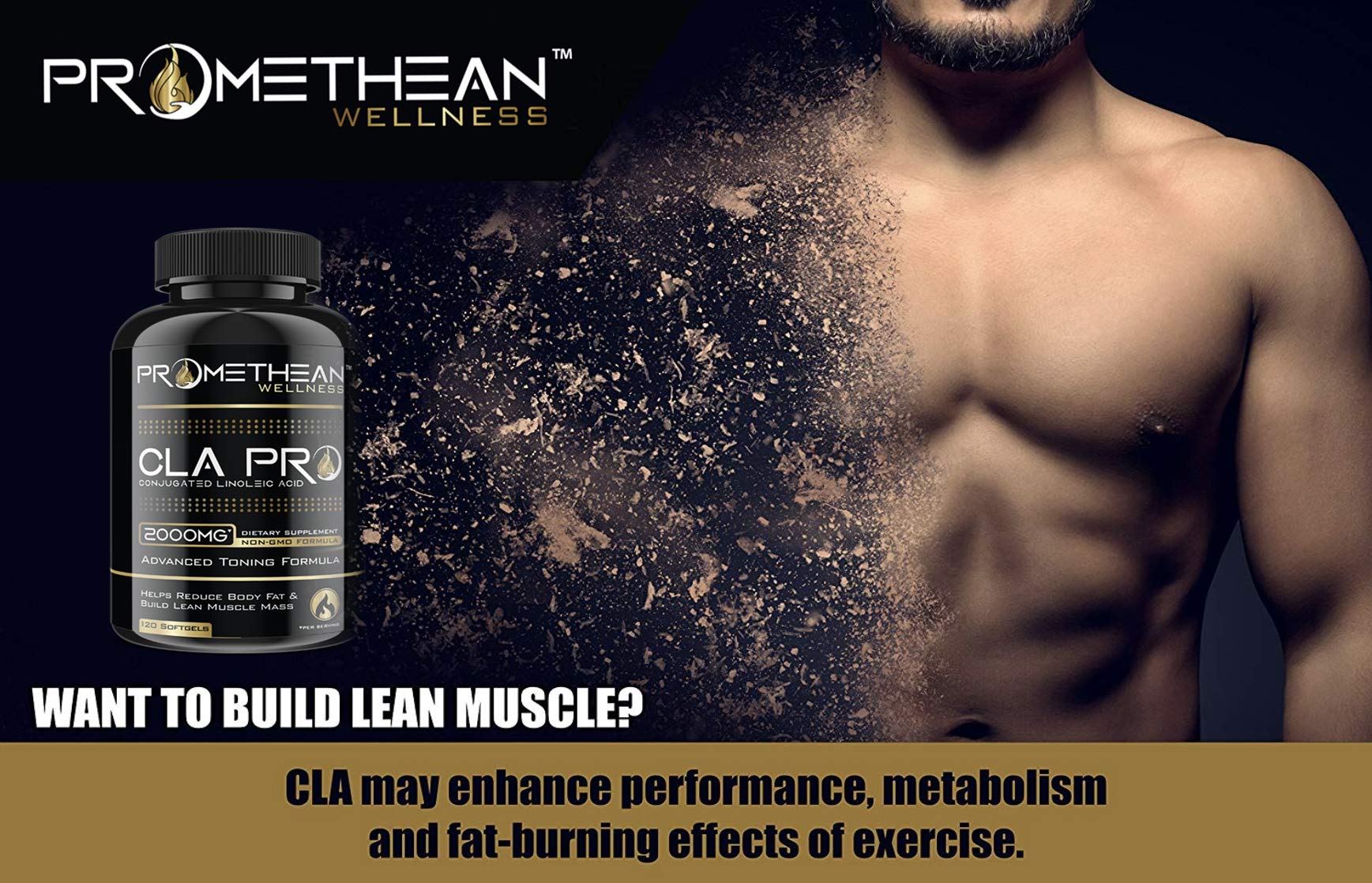 Vegan CLA Pro 2000 mg Pure Premium CLA Safflower Oil Conjugated Linoleic Acid Best Promethean WellnessAu supplements