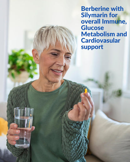 Blue Organix Berberine 500mg Formula HCL Complex Supplement with Silymarin Blue OrganixUS supplements