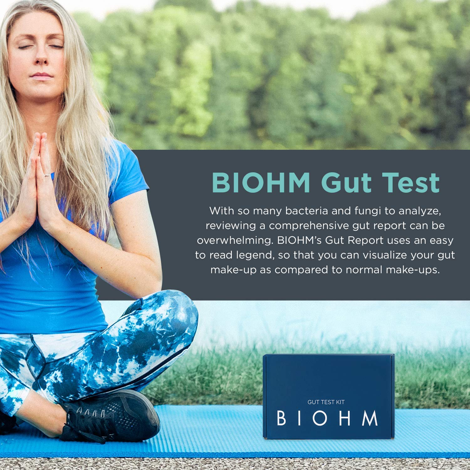 BIOHM Gut Health Test Kit for Microbiome and Digestive Health Analysis, Home Test Kit with Gut Score, Easy-to-Read Results and Actionable Recommendations BIOHMAu supplements
