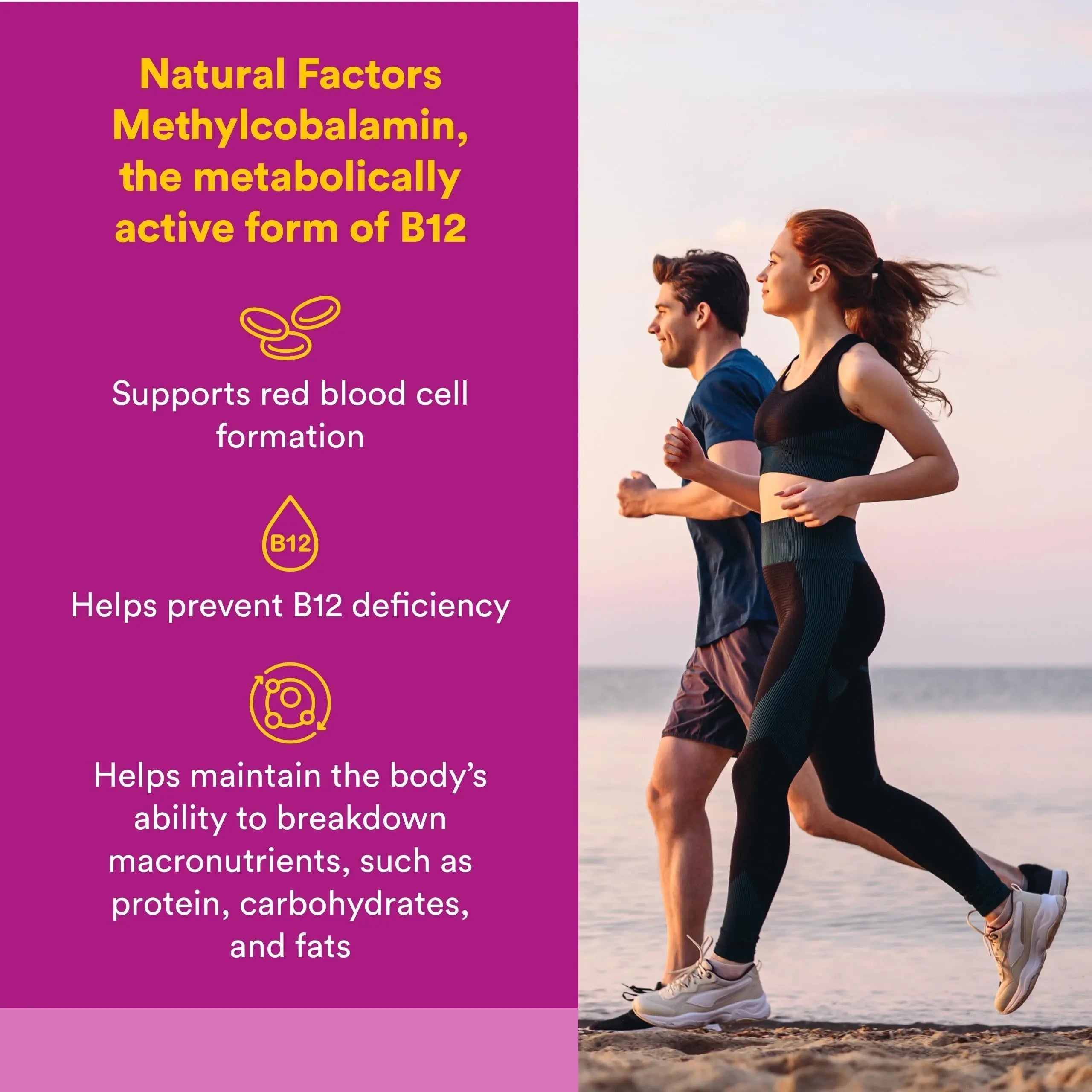 Natural Factors Methylcobalamin 1,000 mcg - Vitamin B12 Supplement in Metabolically Active Form - Supplement Supports Cll Formation Natural FactorsAu supplements
