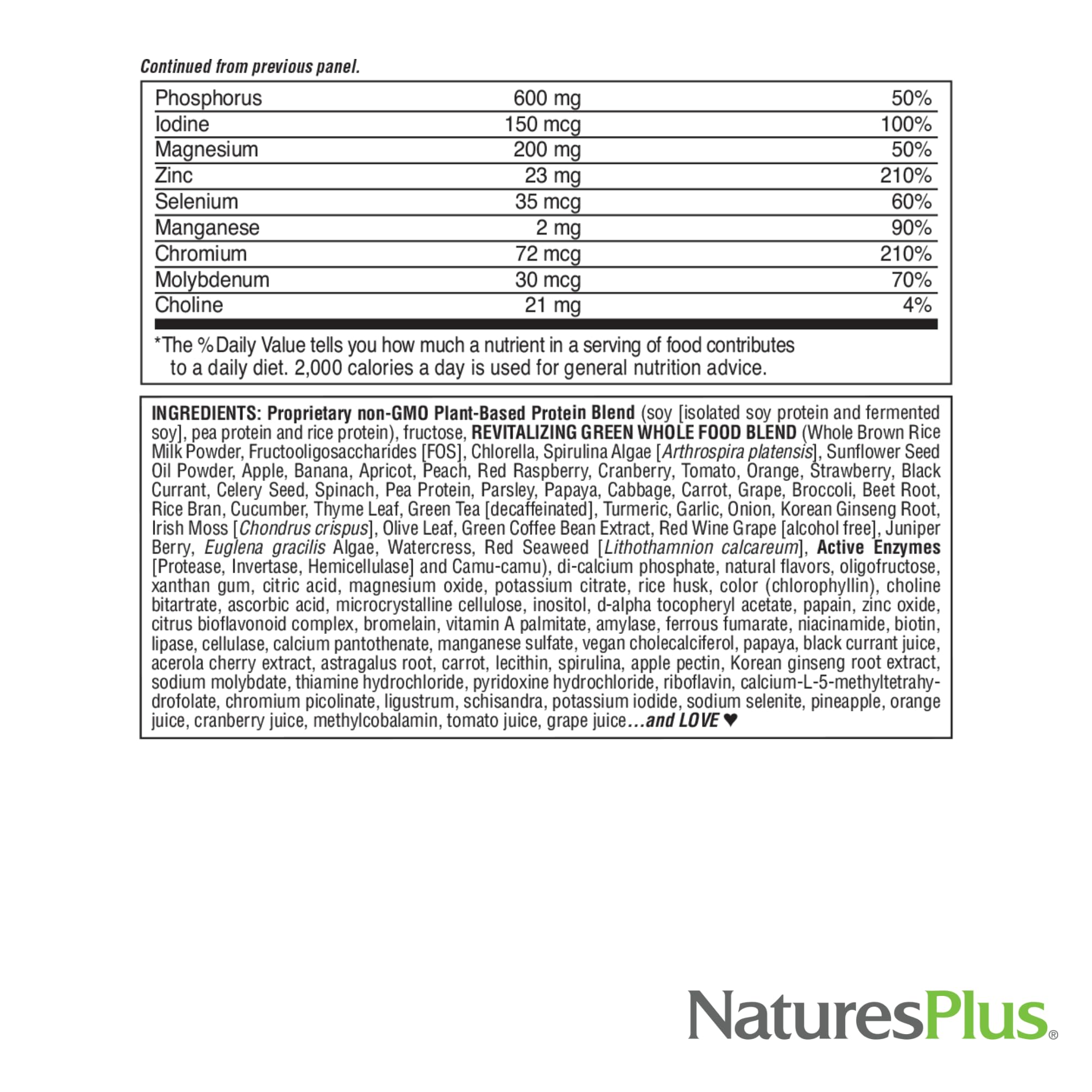 NaturesPlus FRUITEIN Revitalizing Green Foods Shake - 1.3 lbs - Plant-Based Protein (13g/Serving) - Supports Energy & Immune System - Vegetarian, Gluten Free & Non-GMO - 16 Servings NaturesPlusAu supplements