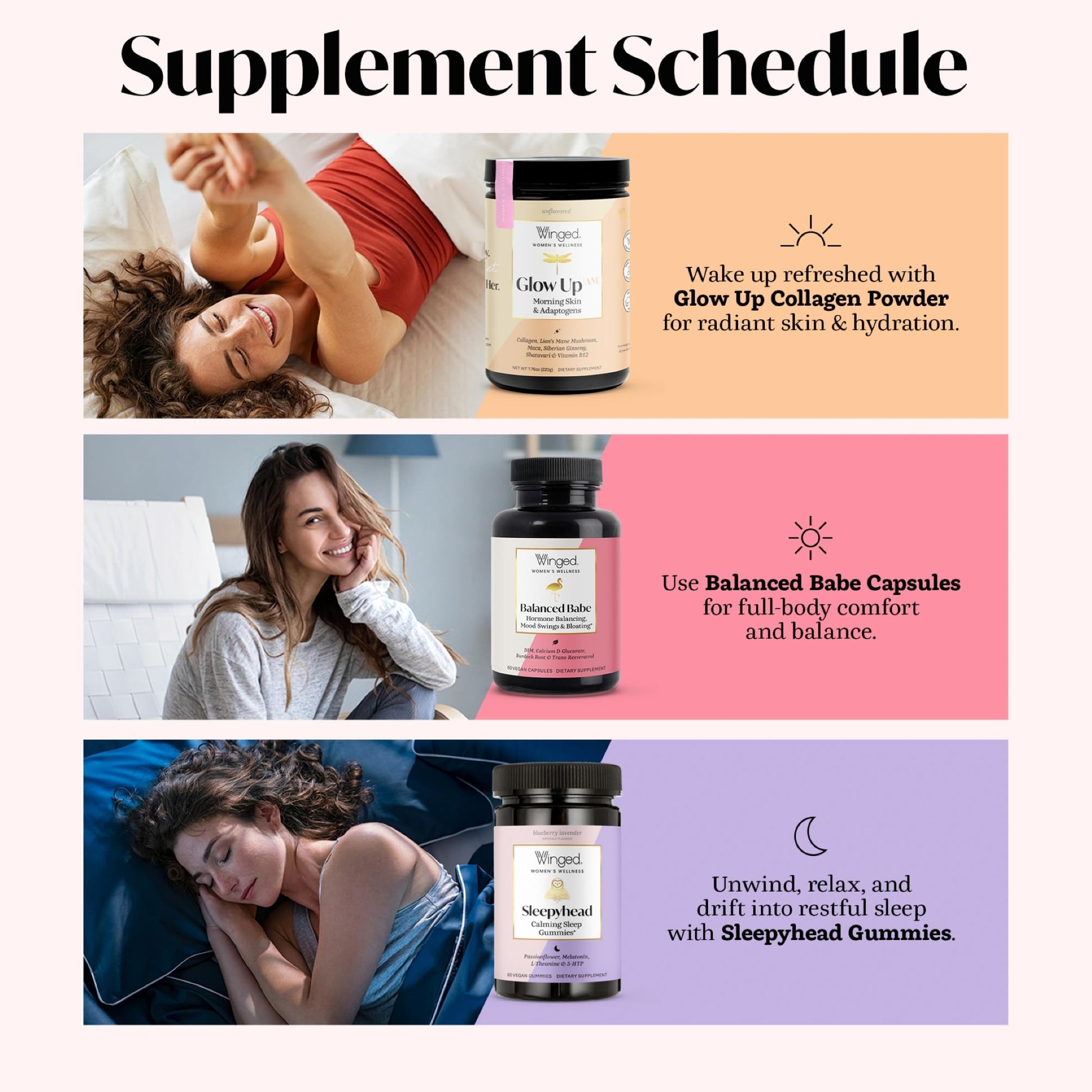 Winged Wellness Balance Babe, Hormone Balance & Estrogen Detox Supplement for Women - 100mg DIM & Calcium D-Glucarate & Milk Thistle for PMS Bloating, Cramps, Mood & Hormonal Acne Support, 60 Capsules Winged WellnessAu supplements
