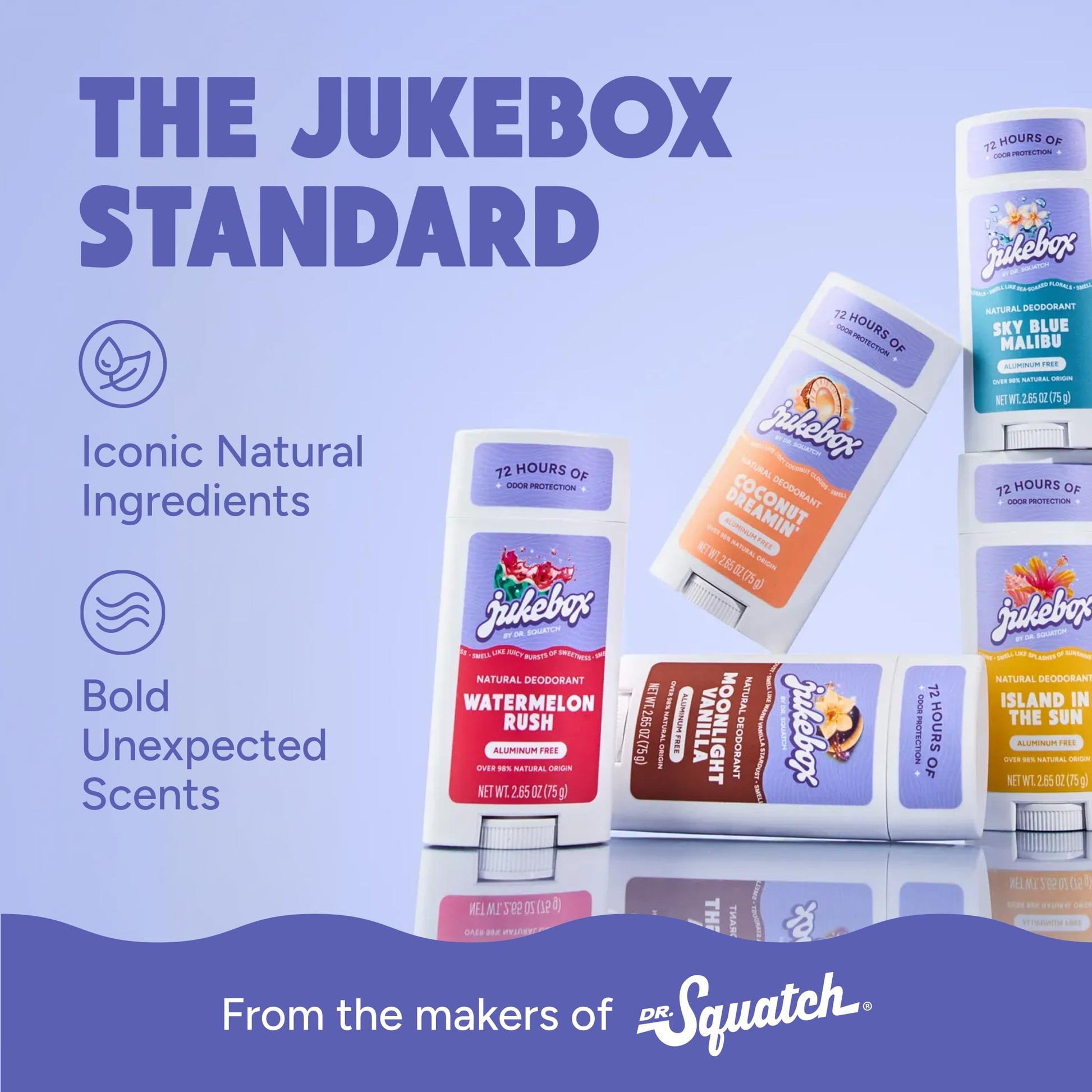 Jukebox Natural Women’s Deodorant – Aluminum Free, 72 Hour Odor Protection – Made with Arrowroot, Charcoal & Postbiotics – Sky Blue Malibu, 2.65 oz JUKEBOXAu supplements