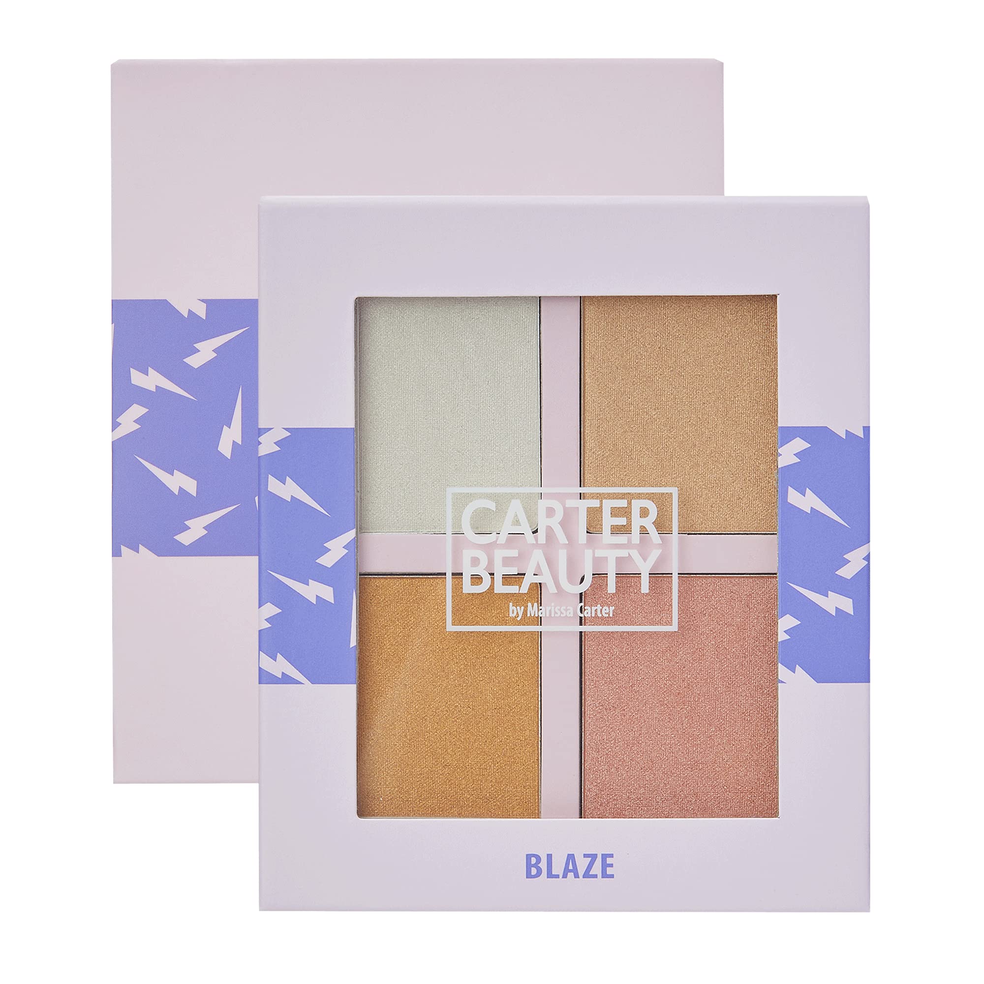 Carter Beauty By Marissa Carter Mini Highlighter Palette | Long Lasting Makeup | Shimmer & Matte Shades (Blaze) Carter BeautyAu supplements