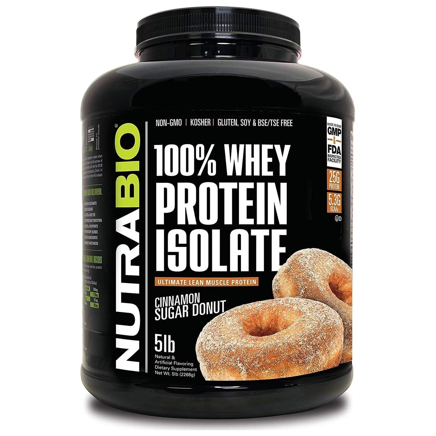 NutraBio Whey Protein Isolate Supplement – 25g of Protein Per Scoop with Complete NutraBioUS supplements