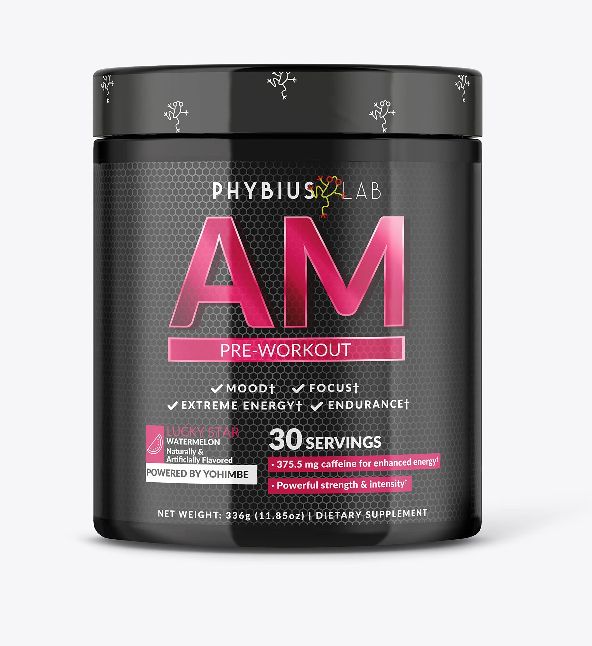 PHYBIUS Lab AM Pre-Workout (Sour Watermelon) Focus, Strength, Powder, 30 Servings PHYBIUS LabAu supplements