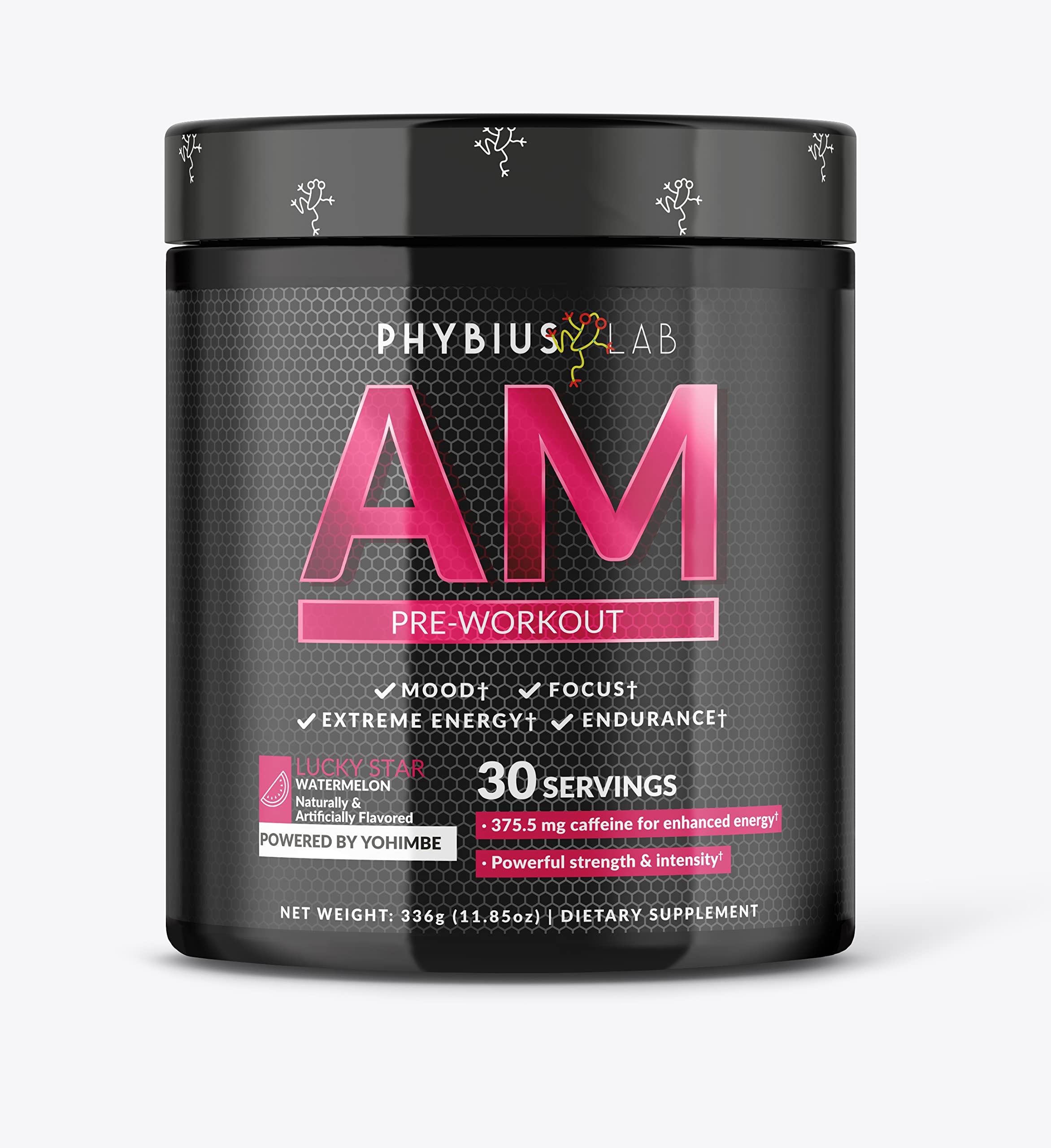 PHYBIUS Lab AM Pre-Workout (Sour Watermelon) Focus, Strength, Powder, 30 Servings PHYBIUS LabAu supplements