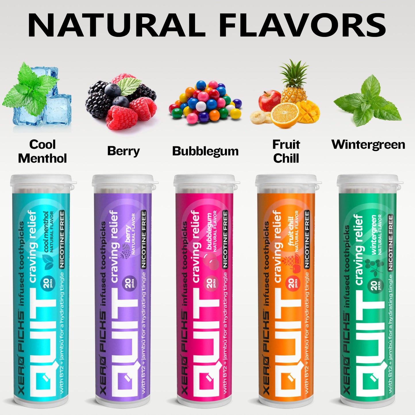 Xero Picks Infused Flavored Toothpicks to Help Quit Smoking - Nicotine Xero PicksUS supplements