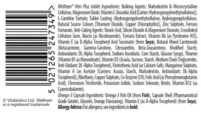 Vitabiotics Wellteen Him Plus Tablets/Capsules, 56 Count (Pack of 1) WellteenUS supplements