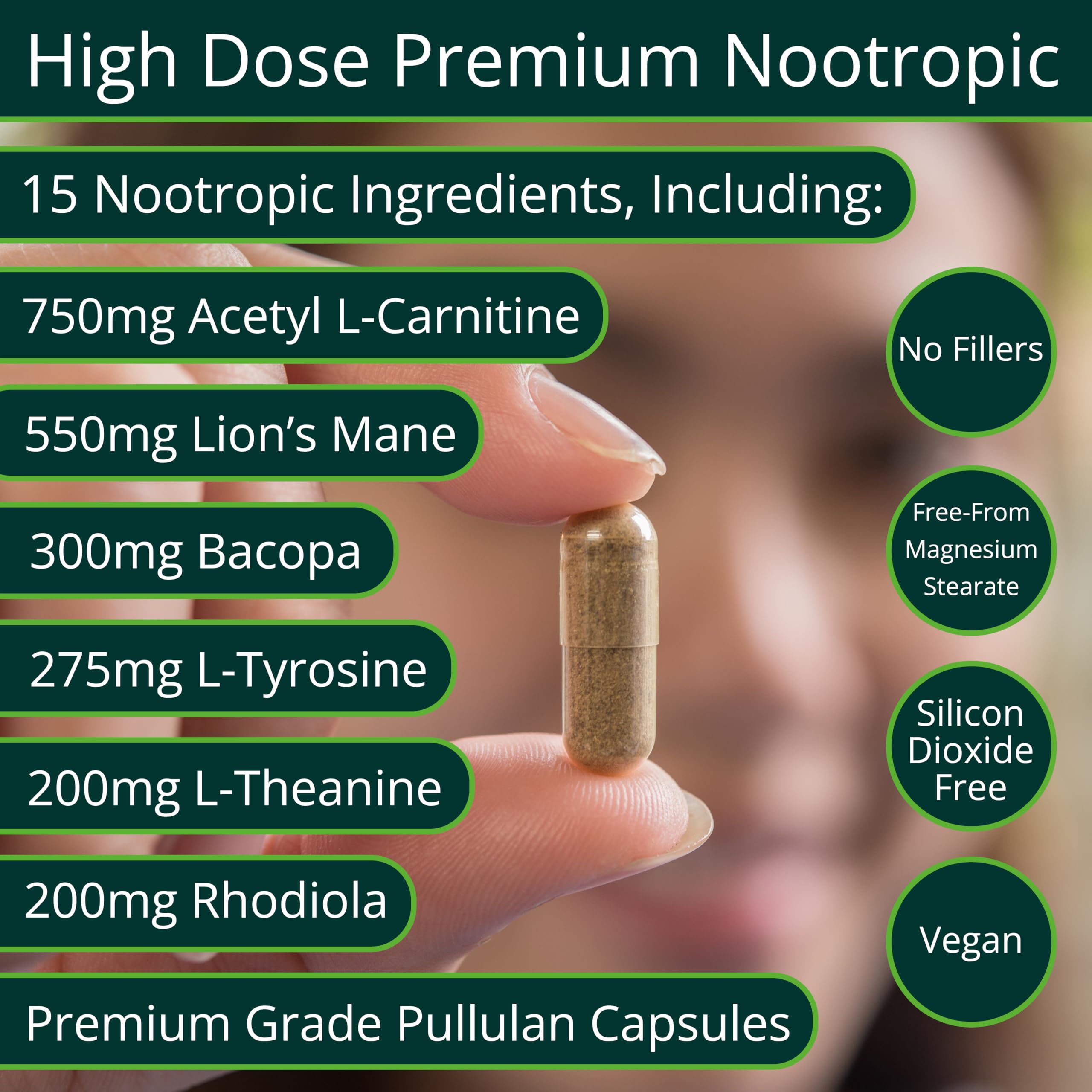 ThinkEase Brain Supplement (120 Capsules) | Memory, Mental Clarity, Focus, Cognitive Performance | Nootropic Supplement with L-Theanine, Acetyl L-Carnitine, Phosphatidylserine, Lion's Mane & More ThinkEaseAu supplements