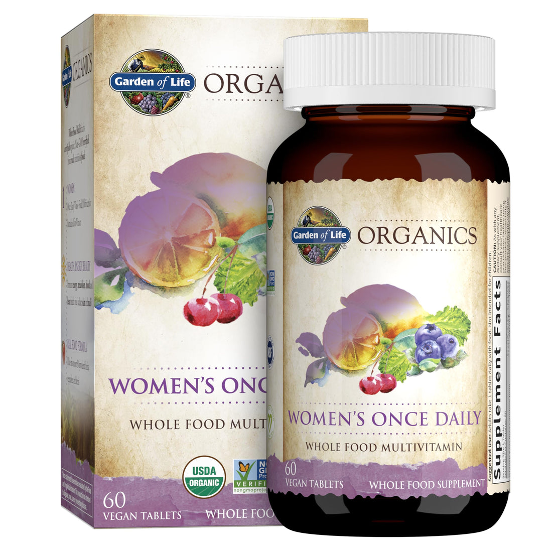 Garden of Life Organics Multivitamin for Women - Women's Once Daily Multi - Whole Food Multi with Iron, Biotin, Vegan Organic Womens Multivitamin Garden of LifeUS supplements