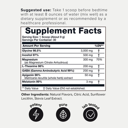 4,500mg Apigenin & Glycine Sleep Huberman Stack with 98% Apigenin, 98.5% Glycine ToniiqUS supplements