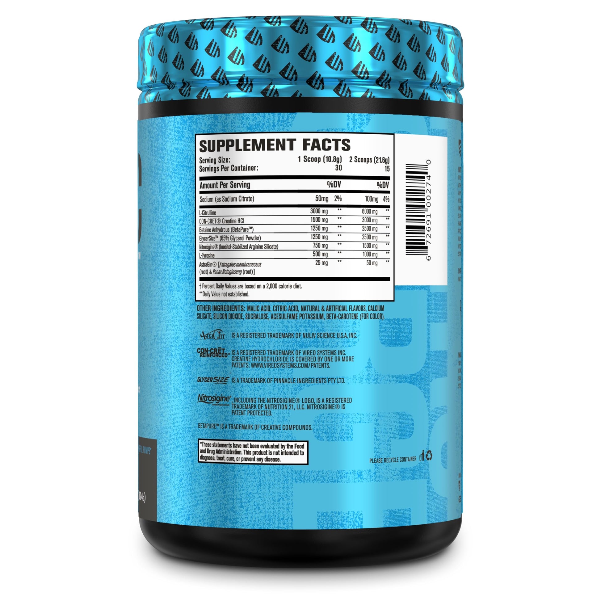 Nitric Surge Stim Free Pre Workout Powder - Caffeine Free Nitric Oxide Supplement Jacked FactoryAu supplements