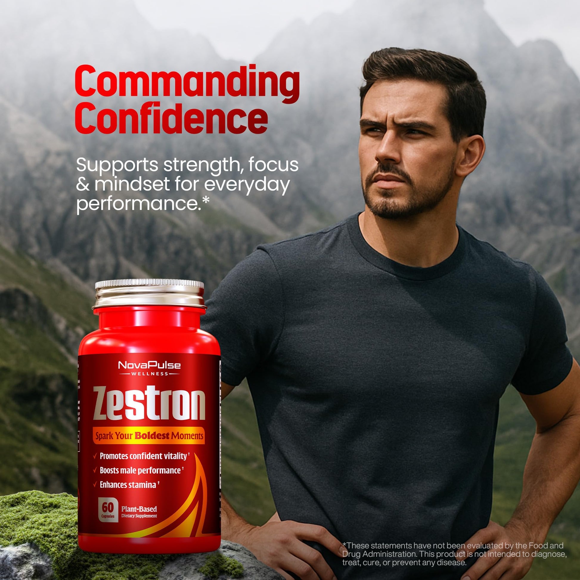 Male Enhancing Supplement Fast Acting Enlargement Pills for Men - Enhanced Size, Drive, Blood Flow, Libido, Testosterone Booster, Strength, Endurance - Boost Performance & Confidence - 60 Capsules NovaPulse WellnessAu supplements