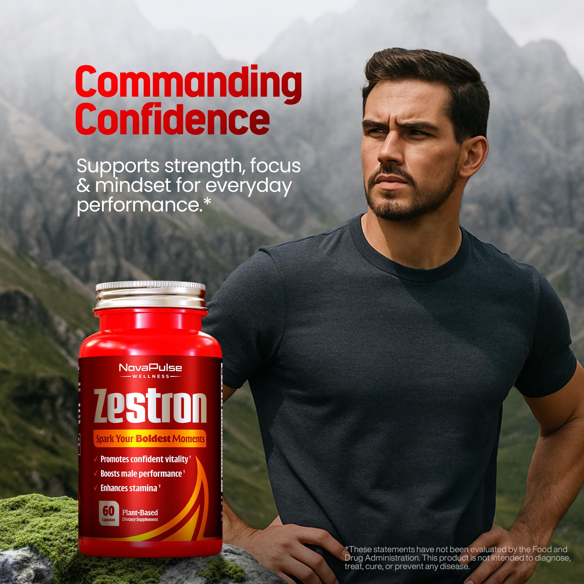 Male Enhancing Supplement Fast Acting Enlargement Pills for Men - Enhanced Size, Drive, Blood Flow, Libido, Testosterone Booster, Strength, Endurance - Boost Performance & Confidence - 60 Capsules NovaPulse WellnessAu supplements