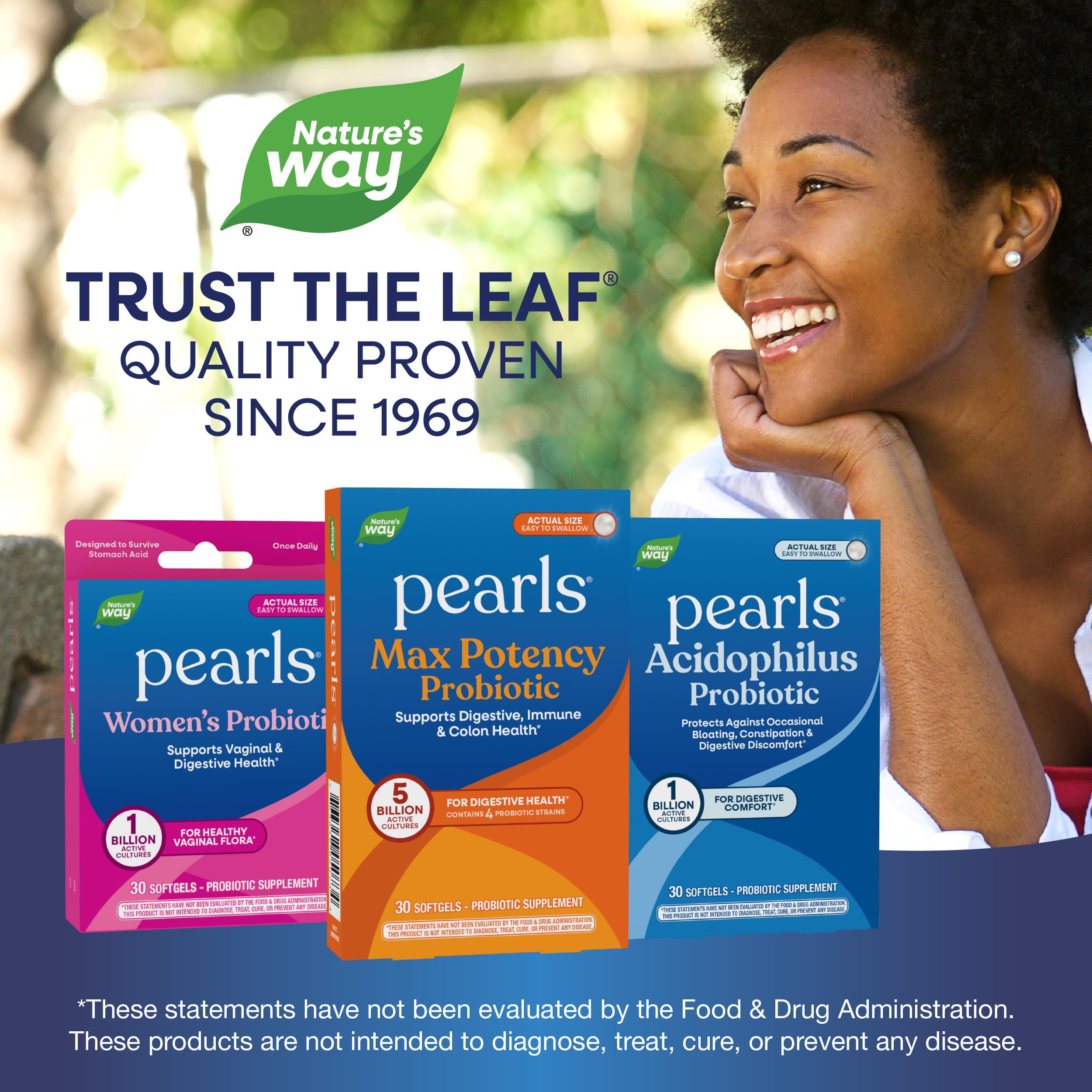 Nature's Way Pearls Max Potency Probiotic for Men and Women, Supports Digestive, Immune, Colon Health*, 5 Billion Live Cultures, No Refrigeration Required, 30 Softgels Nature's WayAu supplements