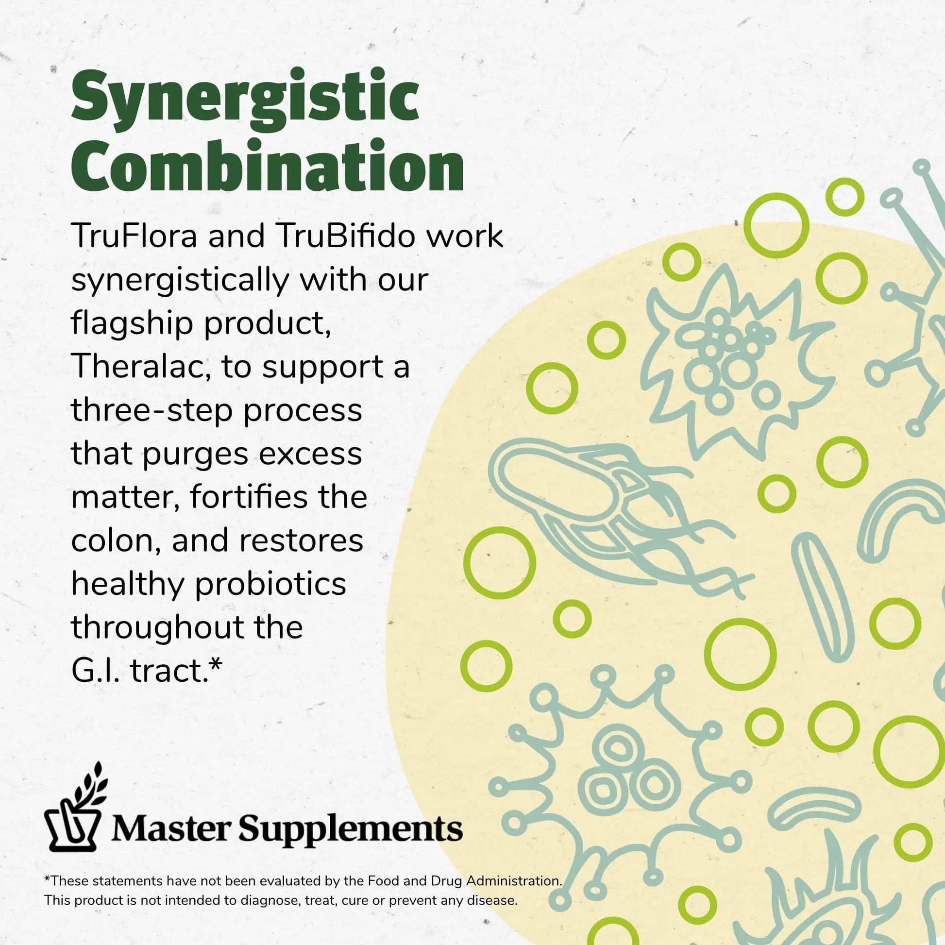 Master Supplements 30-Day Probiotic Gut Reset - Includes Theralac (30 ct.), TruBifido (30 ct.) & TruFlora (30 ct.) - Supports Optimal Gut Health - Gluten Free THERALACnz supplements