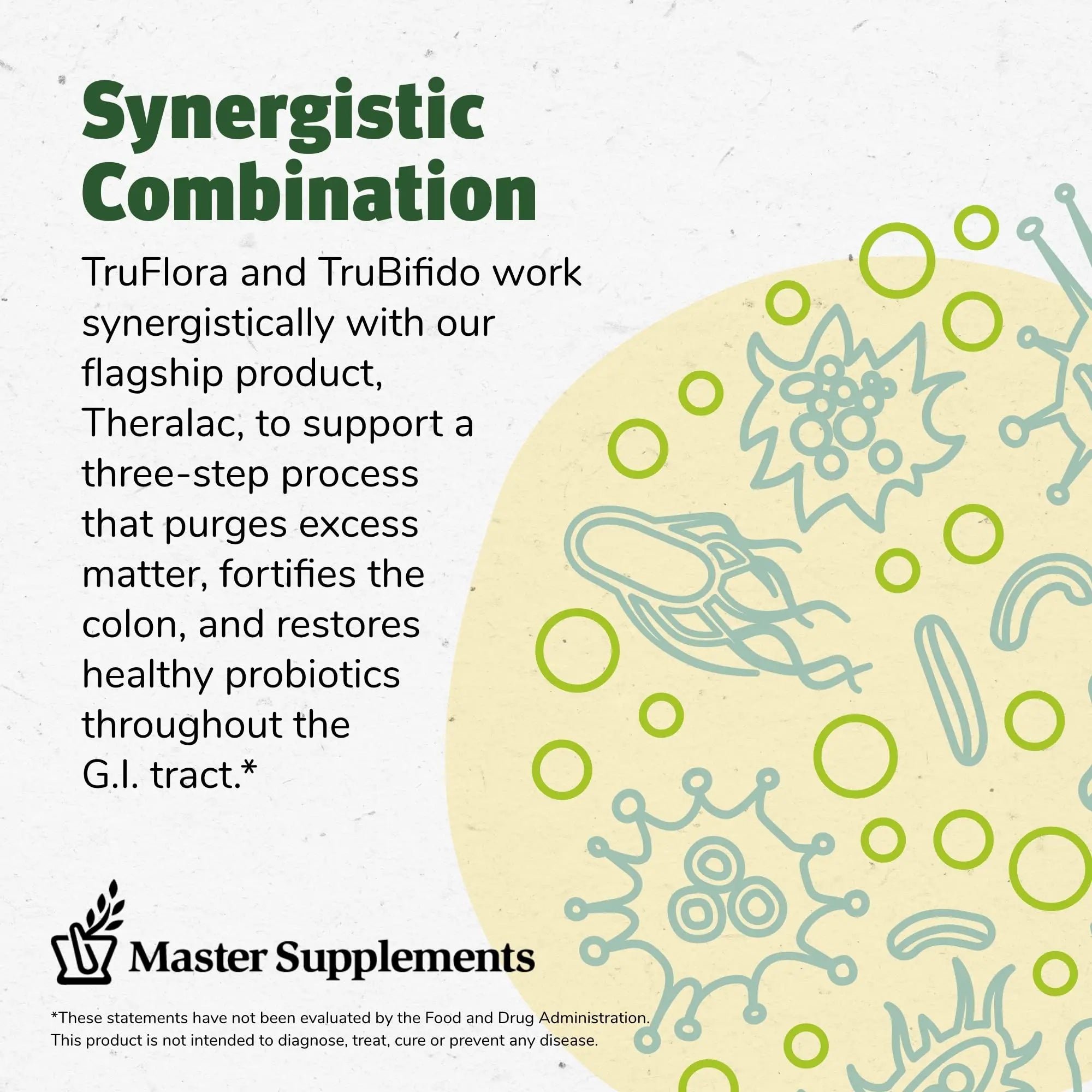 Master Supplements 30-Day Probiotic Gut Reset - Includes Theralac (30 ct.), TruBifido (30 ct.) & TruFlora (30 ct.) - Supports Optimal Gut Health - Gluten Free THERALACnz supplements