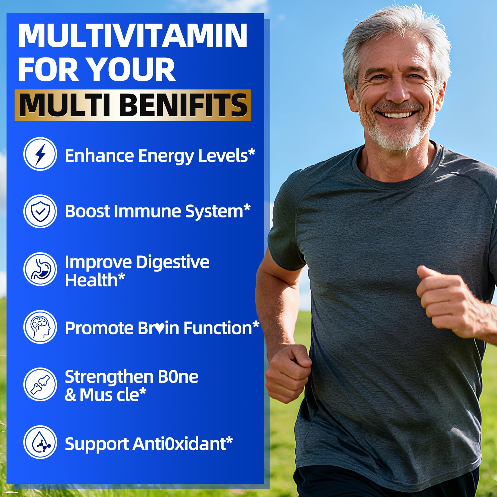 Ceecisee Methylated Multivitamin for Men Over 50: Daily Mens Multivitamins Gummies with Omega Probiotic Magnesium Zinc Vitamins D3 B12 - Energy Immune Support No Iron Vitamins Gummy for Men(60Count) CeeciseeAu supplements