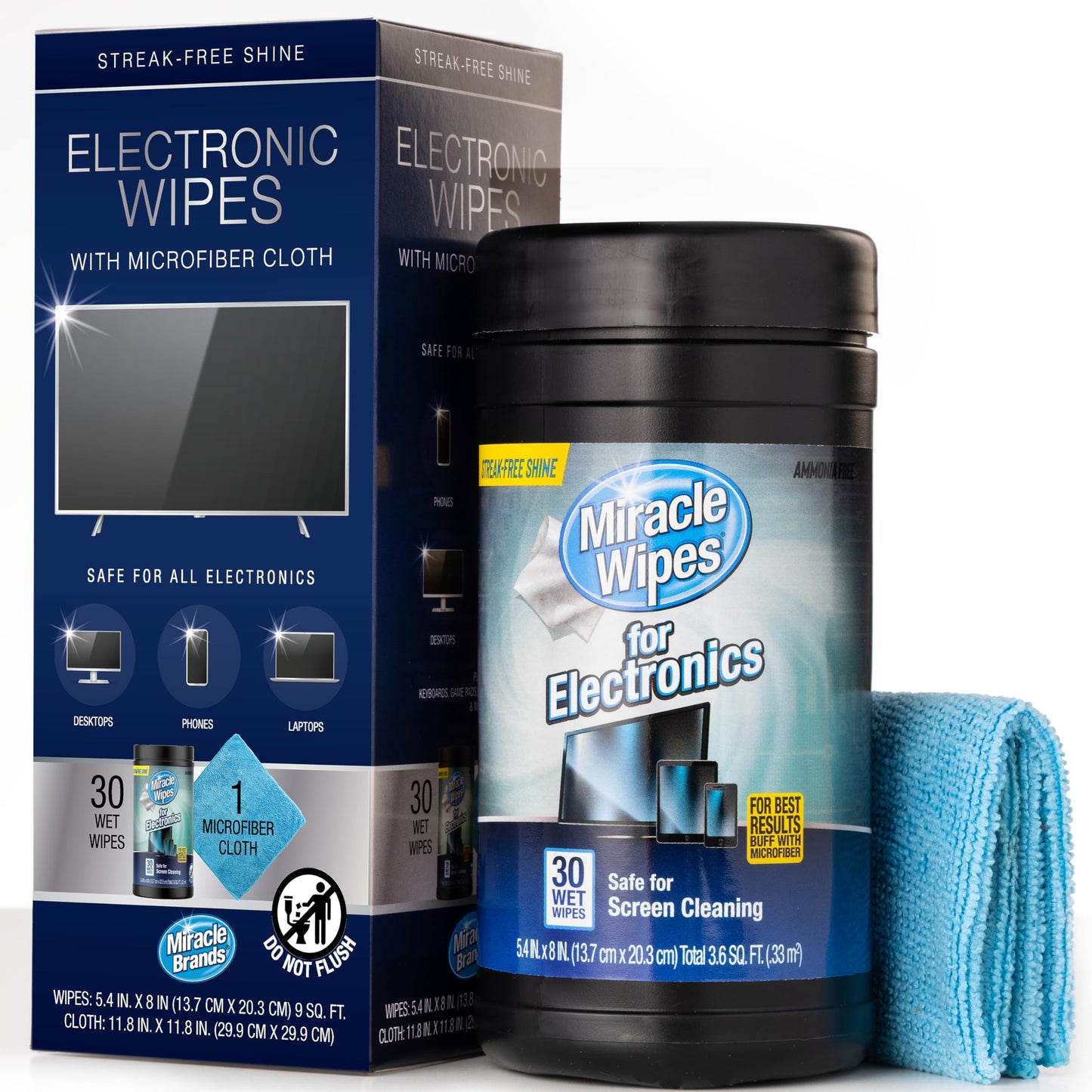 MiracleWipes for Electronics Cleaning - Screen Wipes Designed for TV, Phones, Monitors Miracle BrandsUS supplements