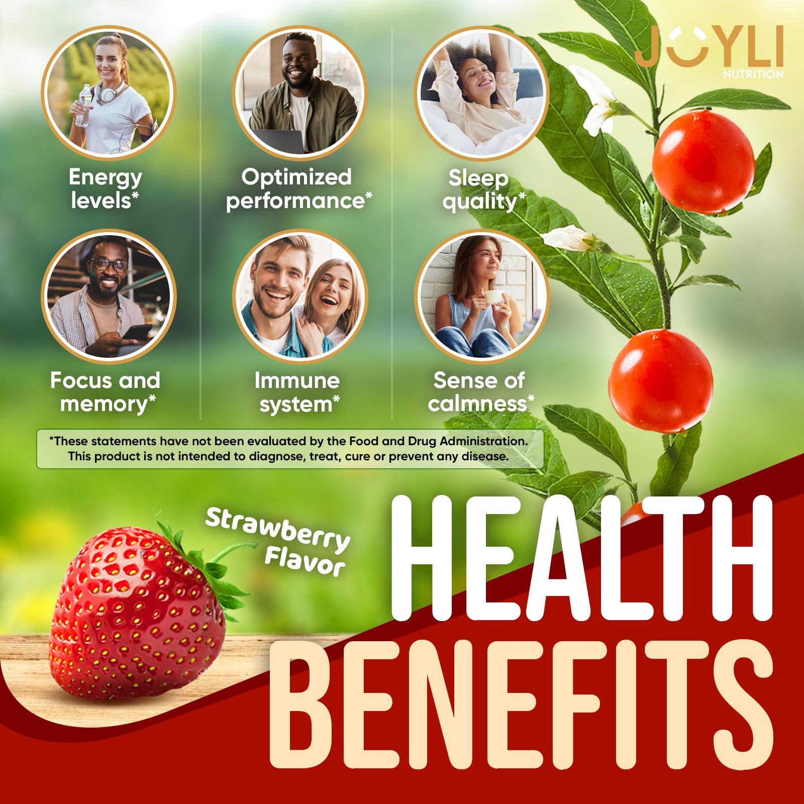 Ashwagandha Gummies for Women & Men - Natural Calm Gummies with Ashwagandha Root Extract Vitamin C Zinc - Ashwagandha Herbal Supplement for Sleep Stress Balance - 60 Vegan Sugar Free Chews JOYLI NutritionAu supplements