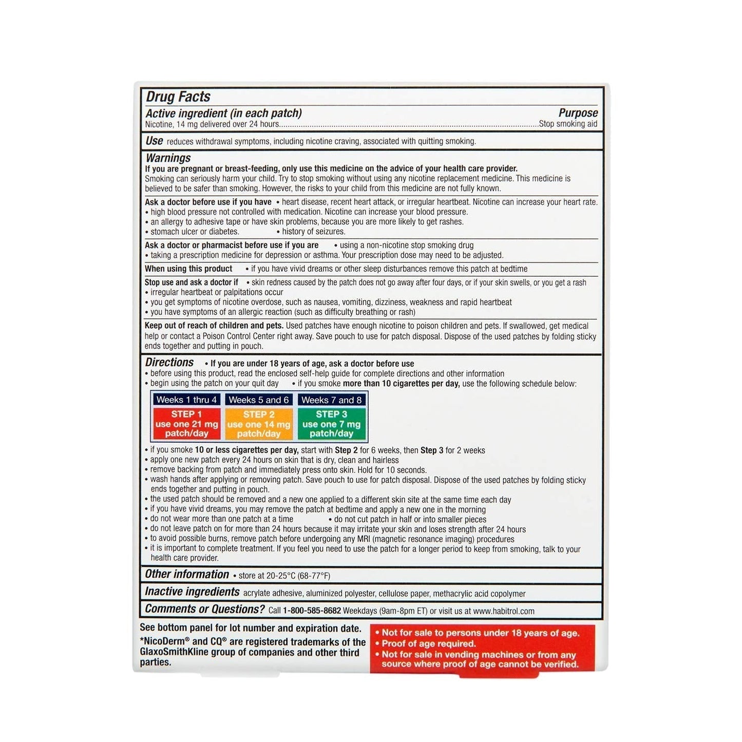 Rite Aid Nicotine Transdermal System Patch, Step 2, 14mg - 14 ct, Nicotine Rite AidUS supplements