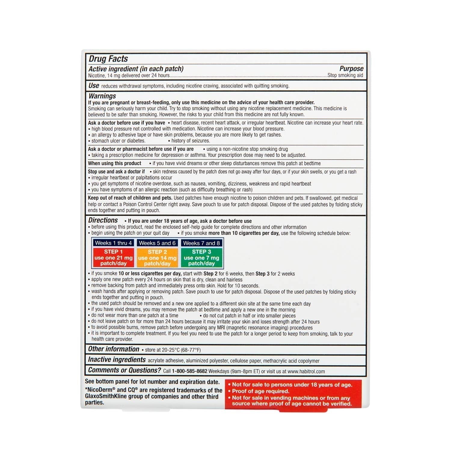Rite Aid Nicotine Transdermal System Patch, Step 2, 14mg - 14 ct, Nicotine Rite AidAu supplements