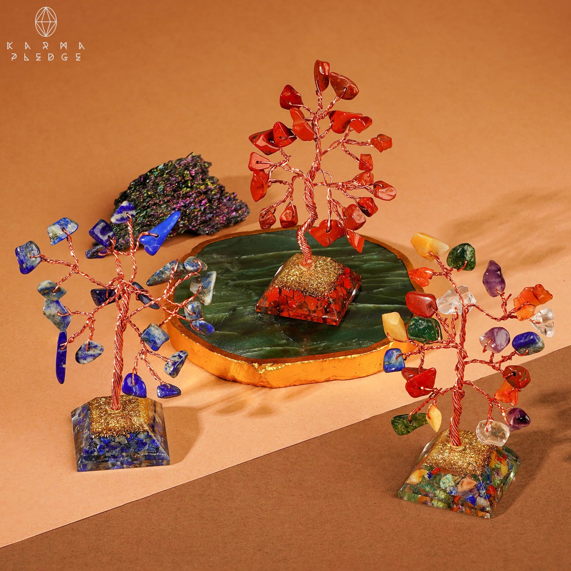 Crystal Tree Tree of Life 7 Chakra Healing Crystals & Stones for Positive Energy, Good Luck Gifts KARMAPLEDGEAu supplements