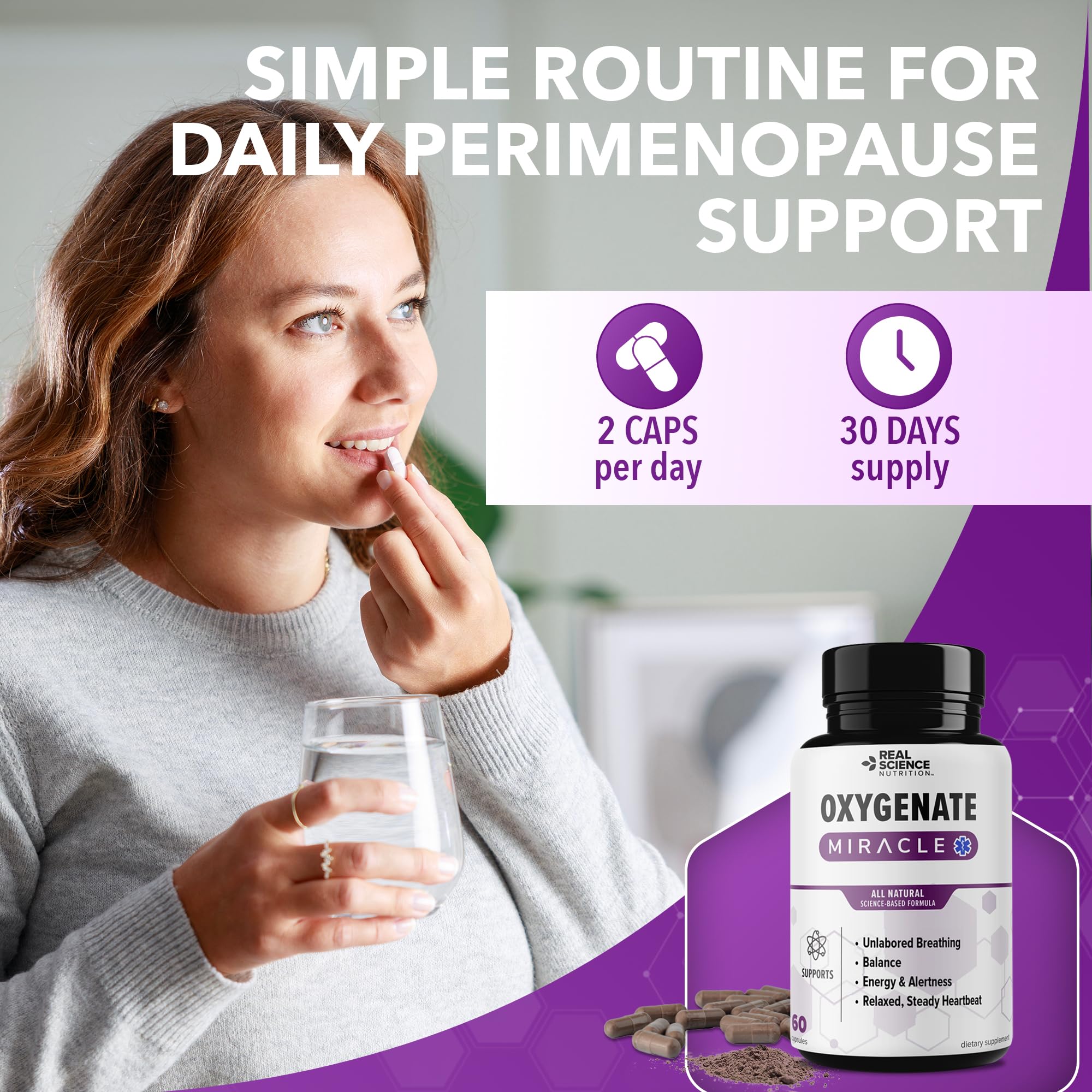 Real Science Perimenopause Supplements for Women for Hormone Balance & Energy Support – Nitric Oxide Formula with Vinitrox, GABA & Essential Vitamins for Hot Flashes, Mood & Energy – 60 Caps Real Science NutritionAu supplements