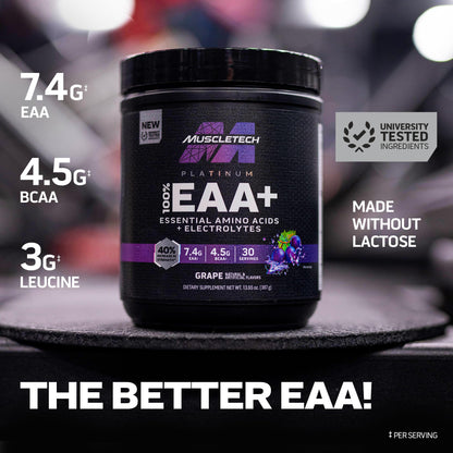 MuscleTech | Platinum 100% EAA+ |Essential Amino Acids | Muscle Strength Builder MuscleTechUS supplements
