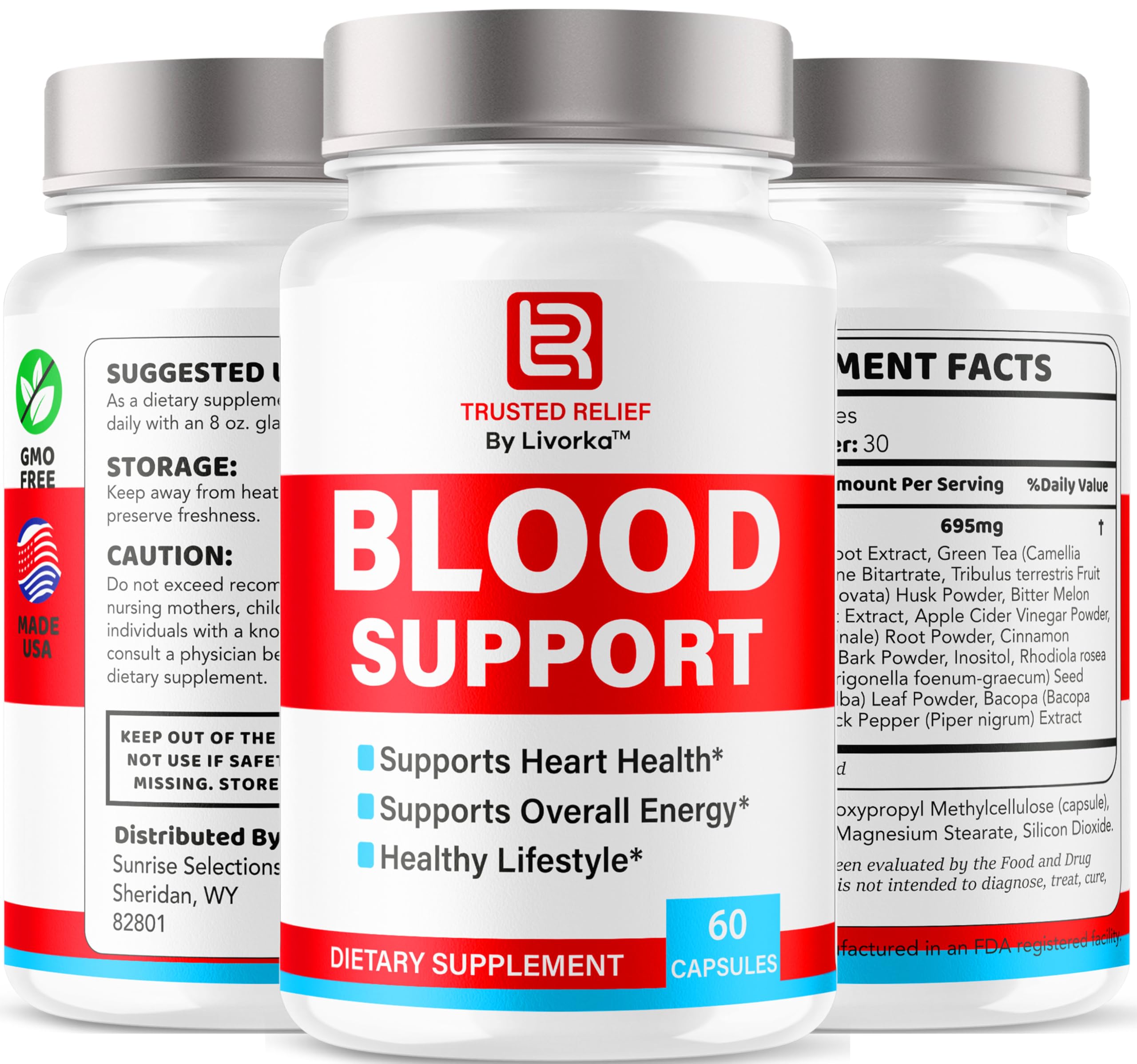 Trusted Relief Blood Support Capsules - Official TrustedRelief Blood Support Vitamin Pills, Natural Trusted Relief Advanced Premium Formula Wellness & Overal Health, 60 Capsules for 1 Month LIVORKAAu supplements