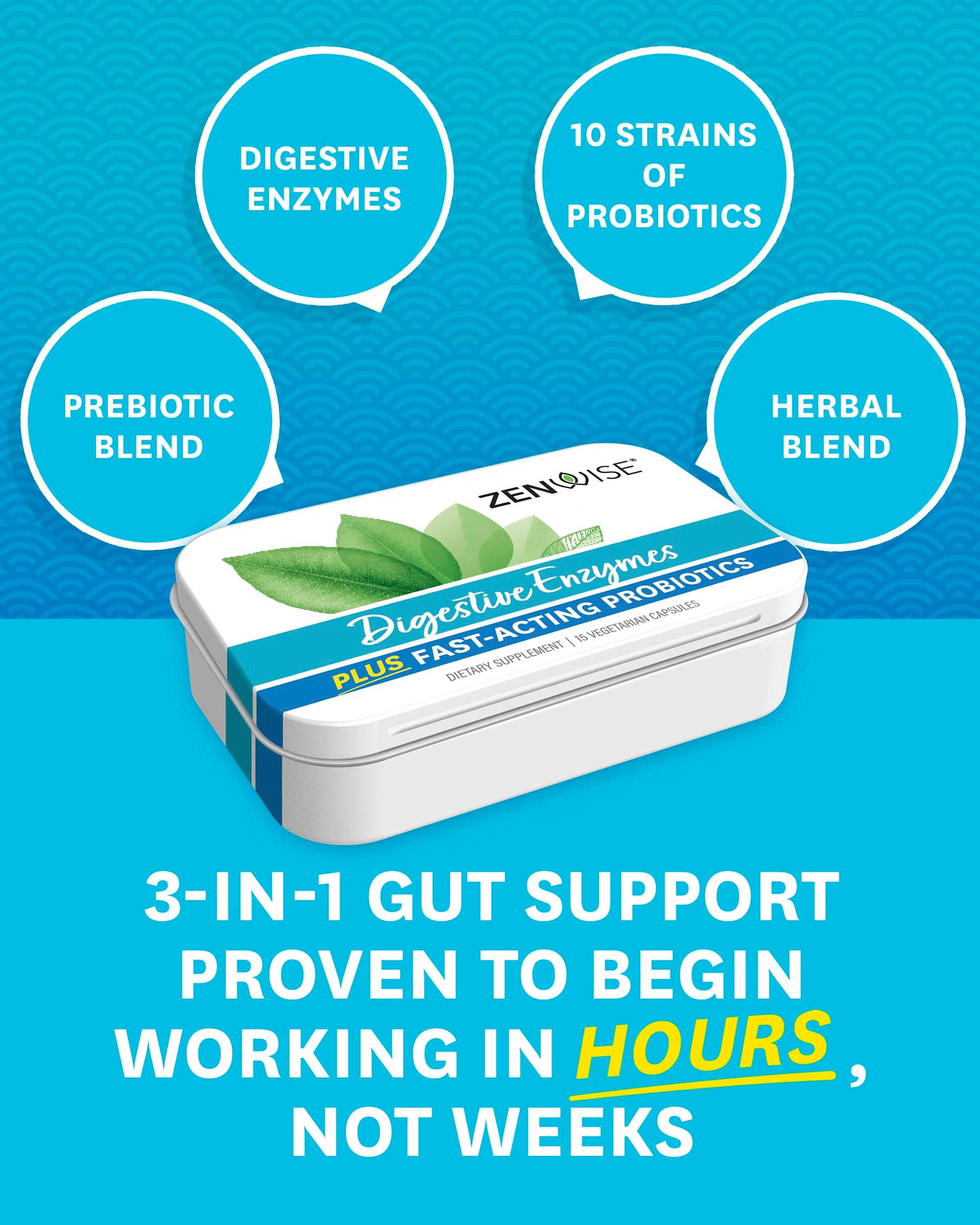 Zenwise Digestive Enzymes - Probiotic Multi Enzymes with Probiotics, 15 Ct Zenwise HealthUS supplements