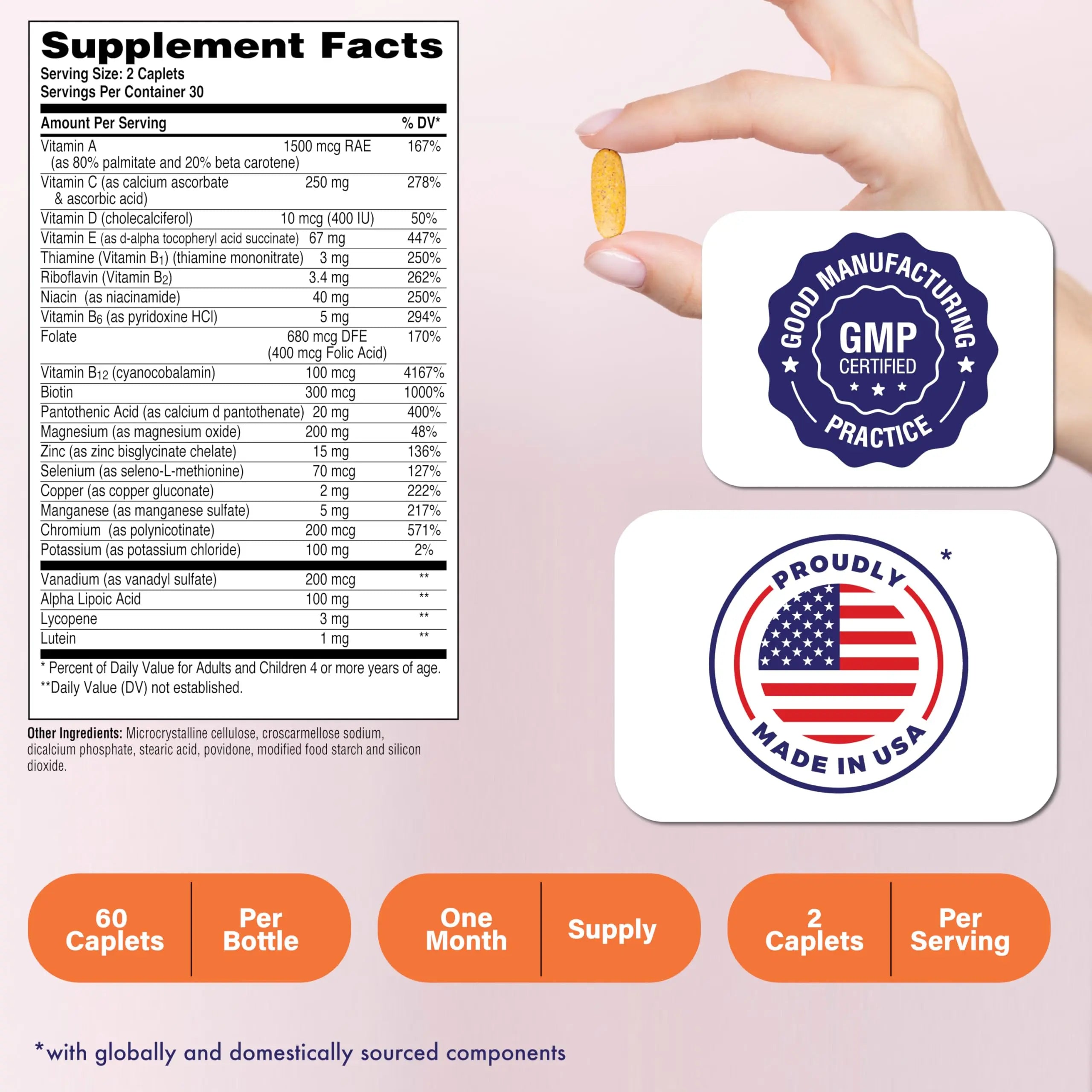 Health Thru Nutrition Ultra-Betic Multivitamin 60 Count | Supports Nerve, Vision, Energy | with ALA, Lycopene | Health Thru NutritionAu supplements