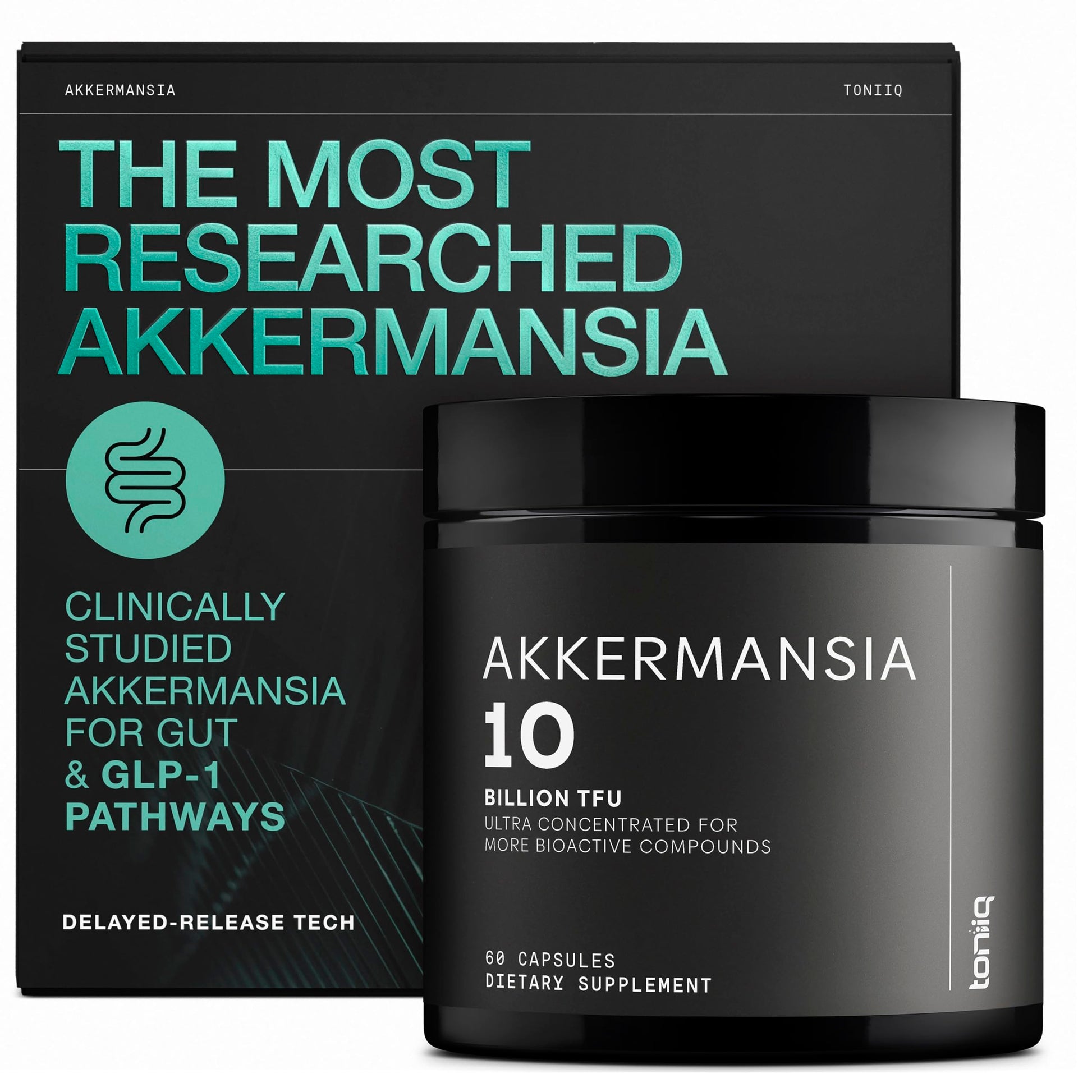 Toniiq Akkermansia Probiotic – 10 Billion TFU – Supports Gut Health & GLP-1 Activity ToniiqAu supplements